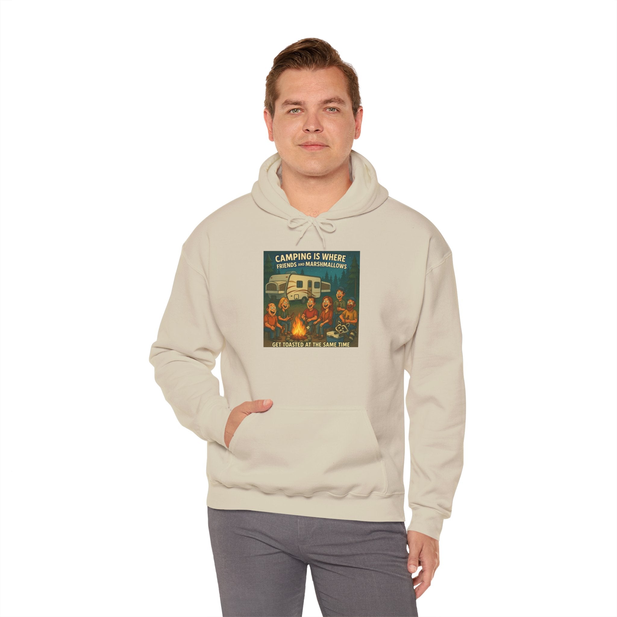 Vintage Camping Unisex Hooded Sweatshirt - Cozy Outdoor Lover Gift, Great for Campfire Nights, Adventure Apparel