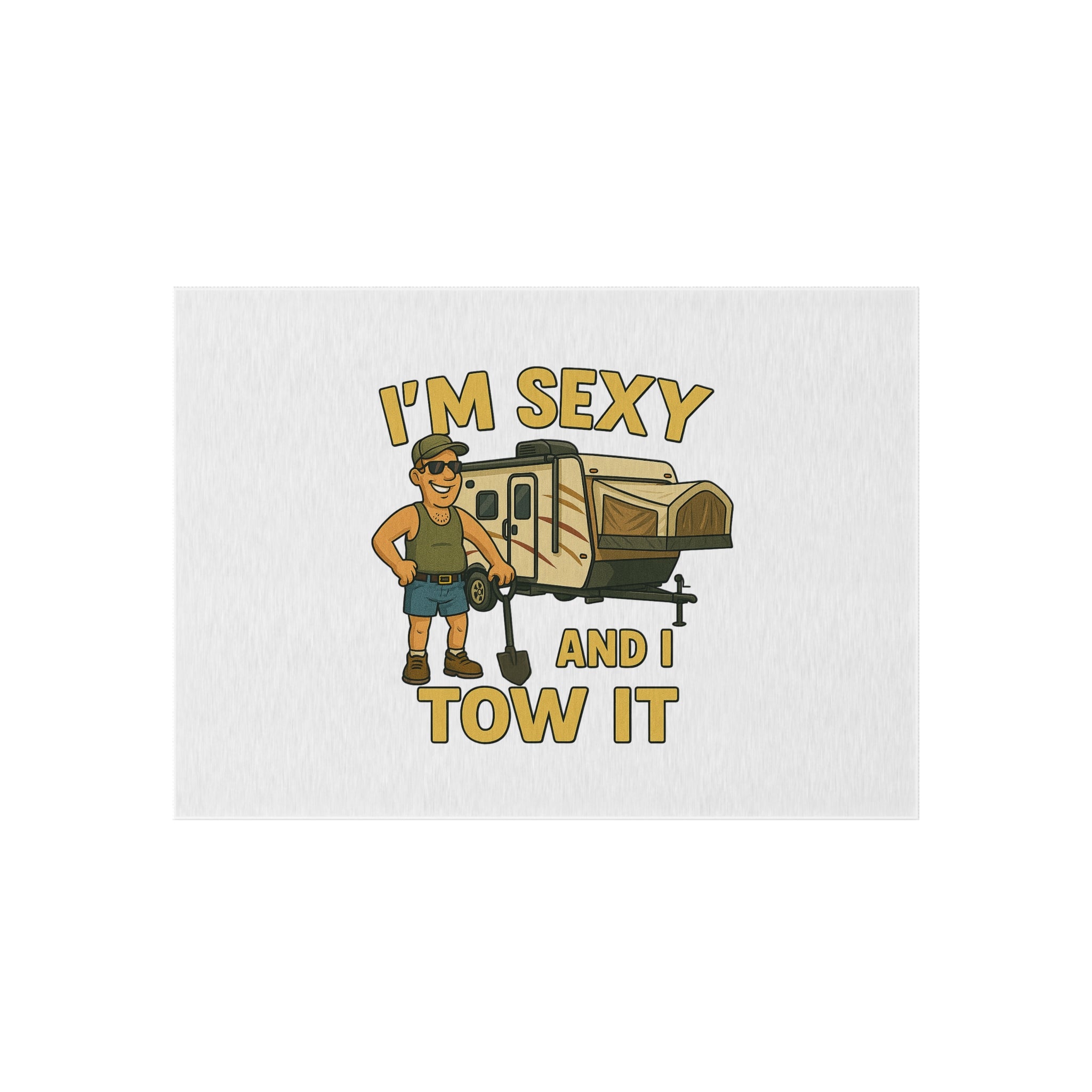 Outdoor Rug with Humor, Fun Camping Decor, RV Enthusiast Gift, Patio Rug, Playful Outdoor Decor