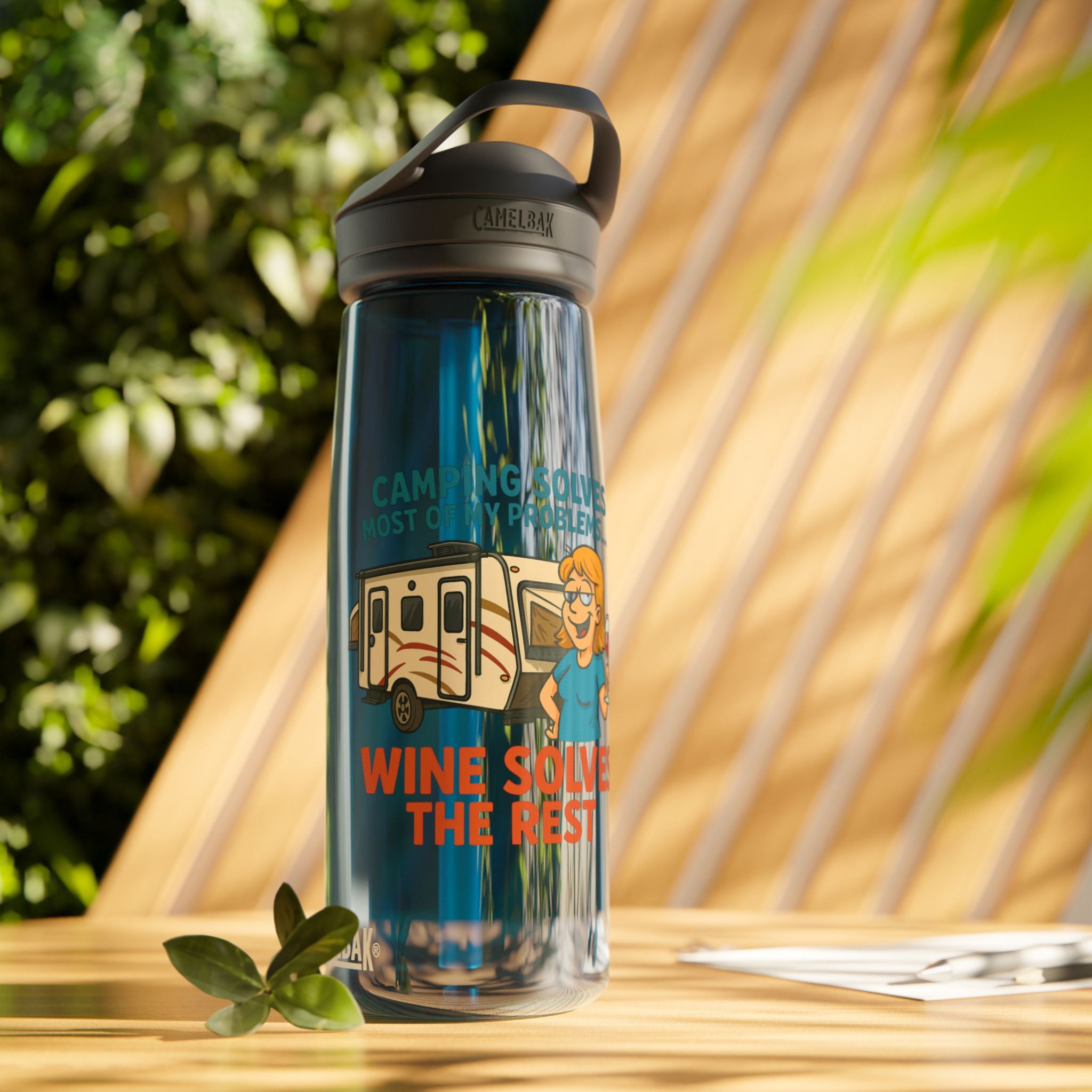 Camping Water Bottle with Fun Quote | Travel Mug, Outdoor Gear, Gift for Campers, Hydration Bottle, Adventure Accessory