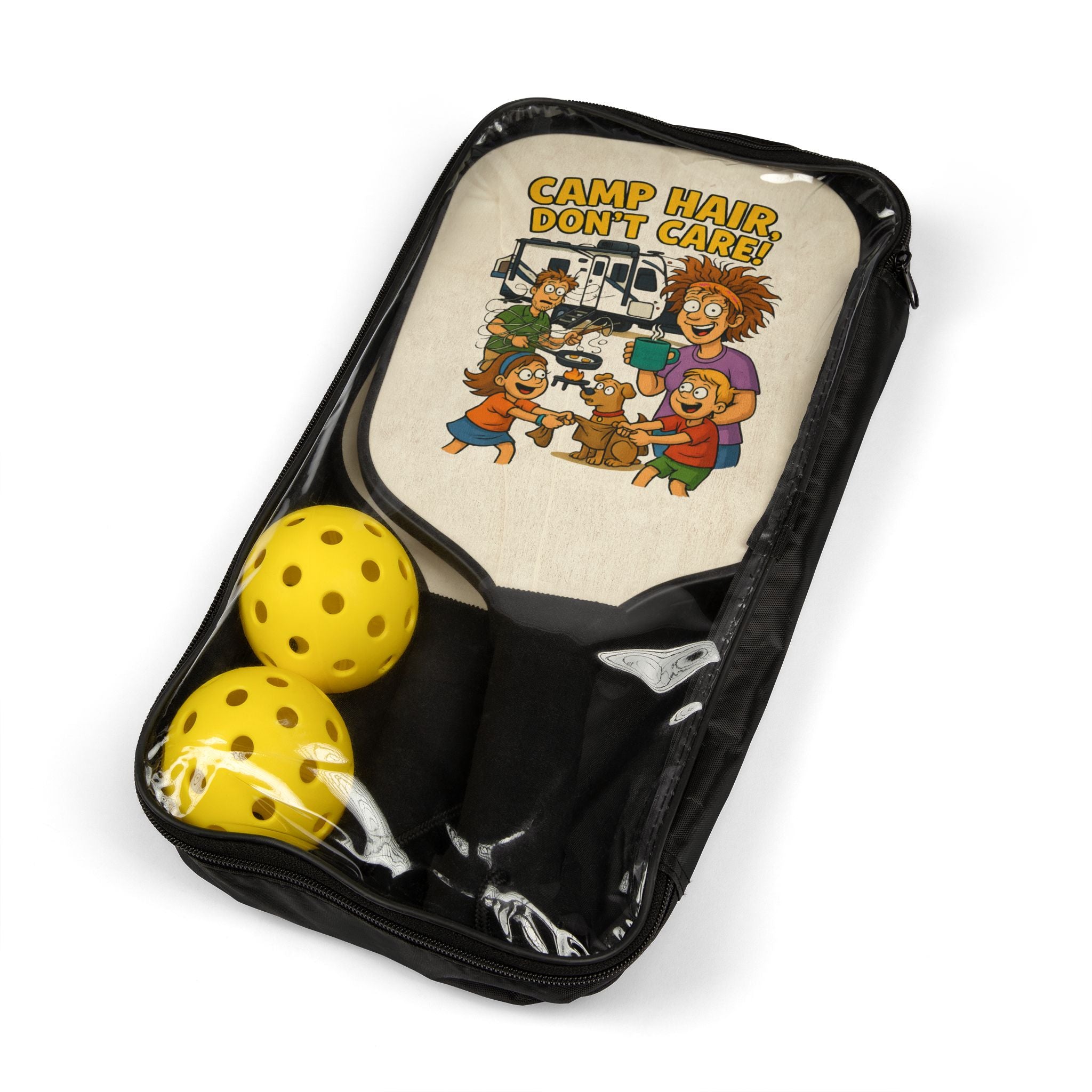Pickleball Paddle Set with Fun Design, Perfect for Pickleball Lovers, Campers, Sports Gift, Outdoor Fun, Adventure Gear