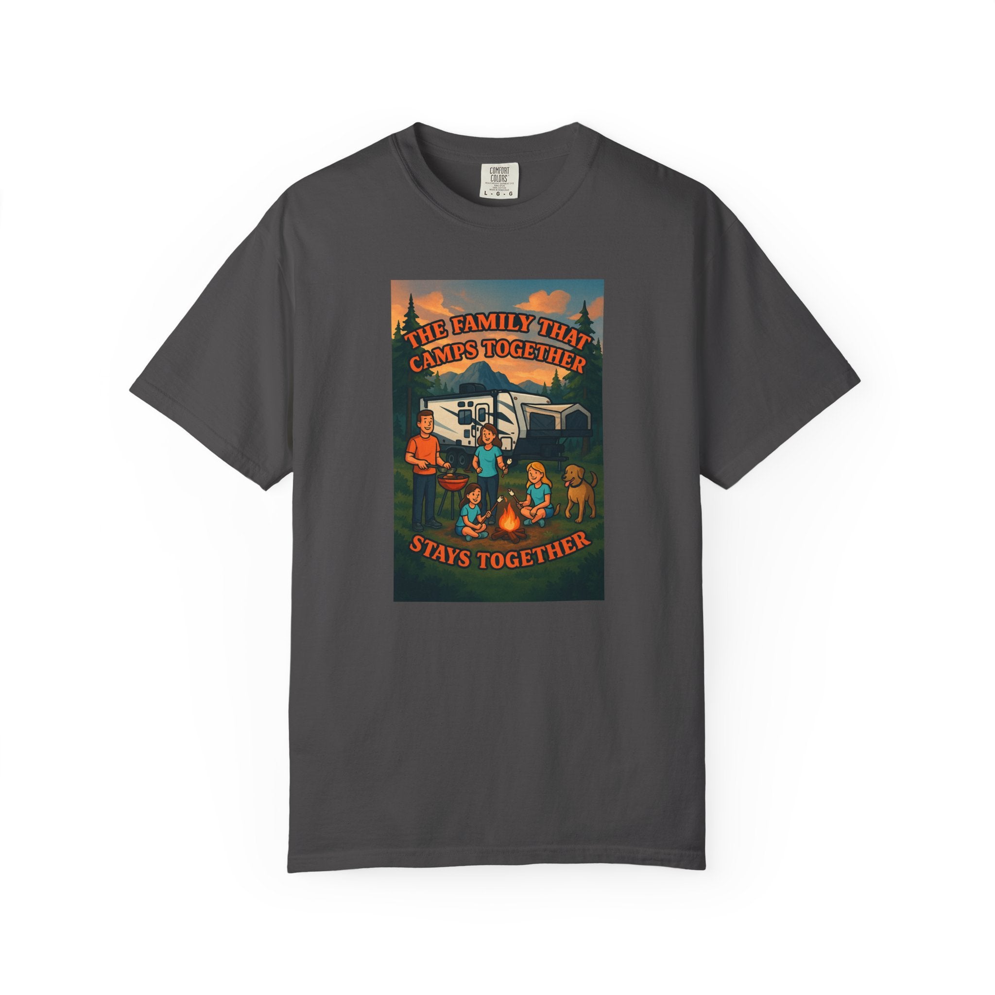 Family Camping T-shirt, Casual Outdoor Tee, Perfect for Family Gatherings, Summer Camp, Gift for Outdoor Lovers, Relaxed Fit Tee