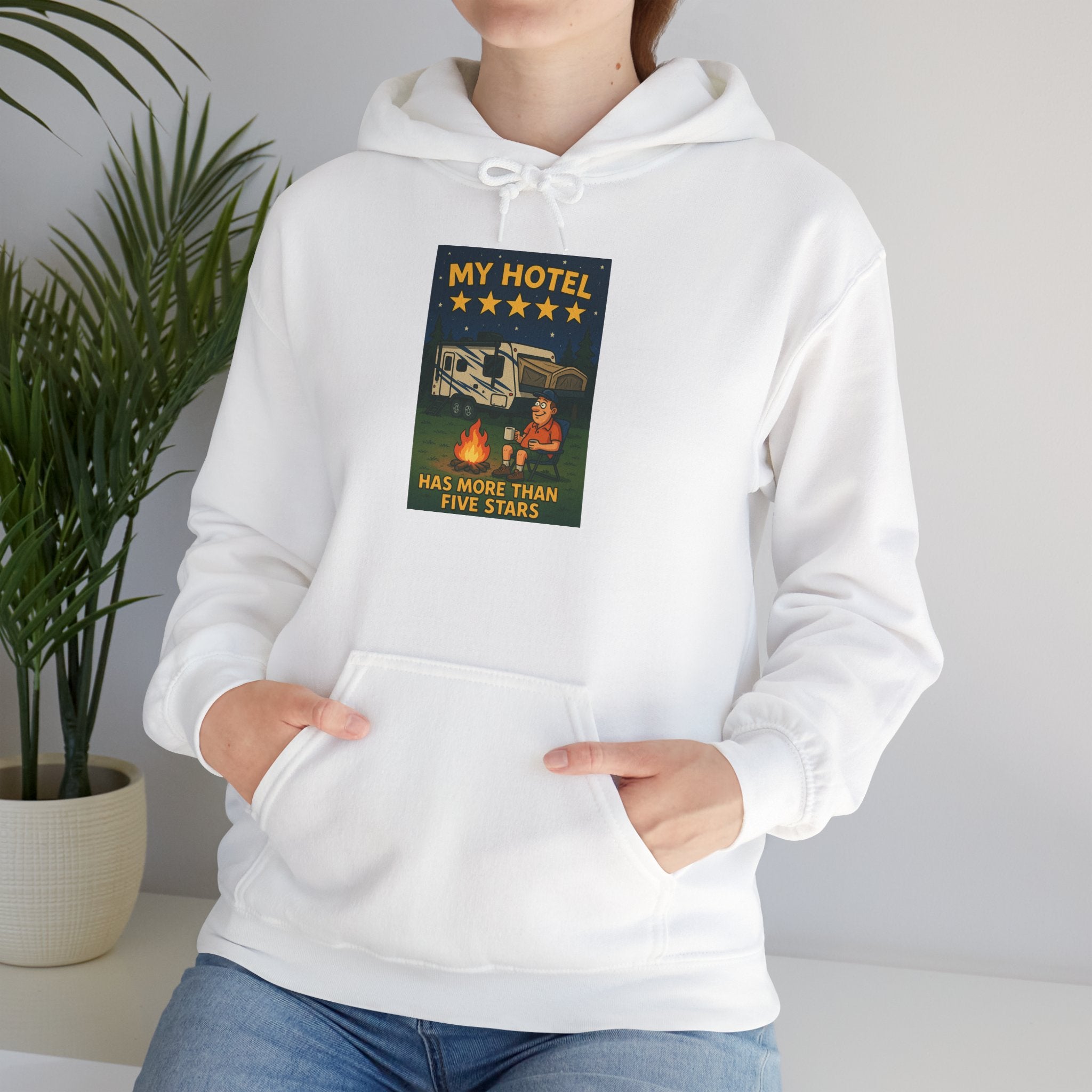 Cozy Camping Hoodie - My Hotel, Outdoor Adventure Apparel, Travel Gift, Nature Lovers Sweatshirt, Camping Gear