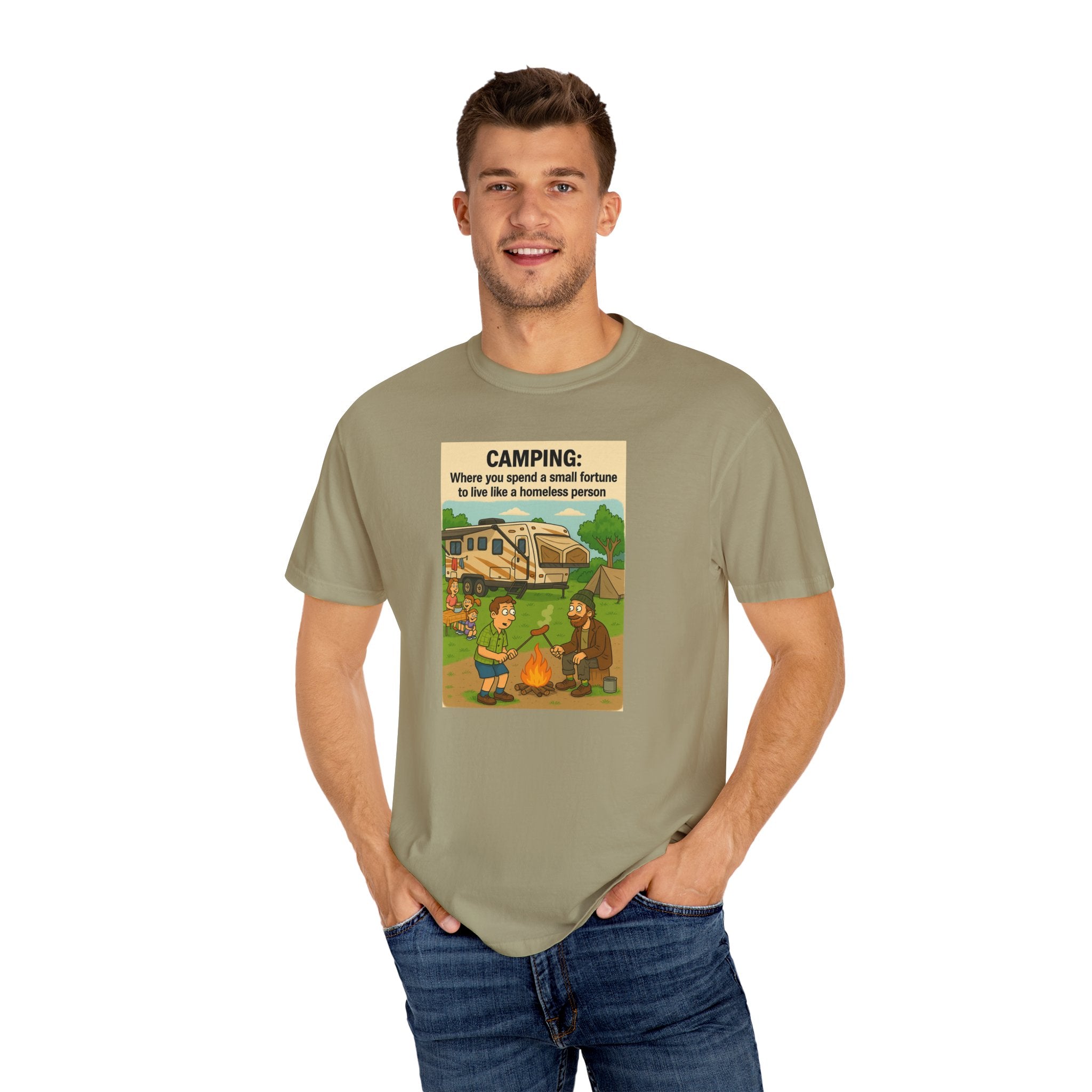 Camping Humor T-Shirt, Unisex Graphic Tee, Adventure Gift, Outdoor Lover Apparel, Funny Camping Shirt
