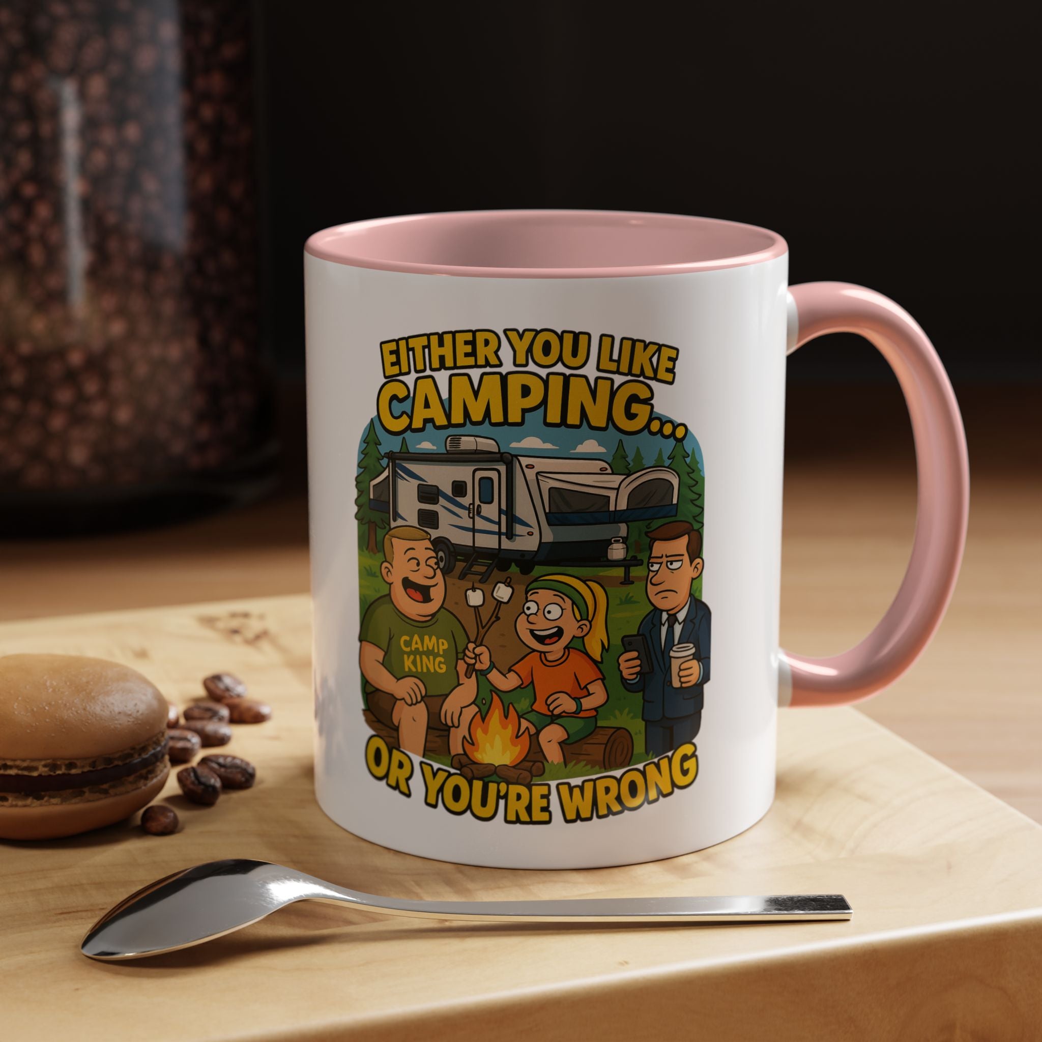 Camping Lovers Accent Coffee Mug - 11 or 15oz - Humorous Gift for Outdoor Enthusiasts