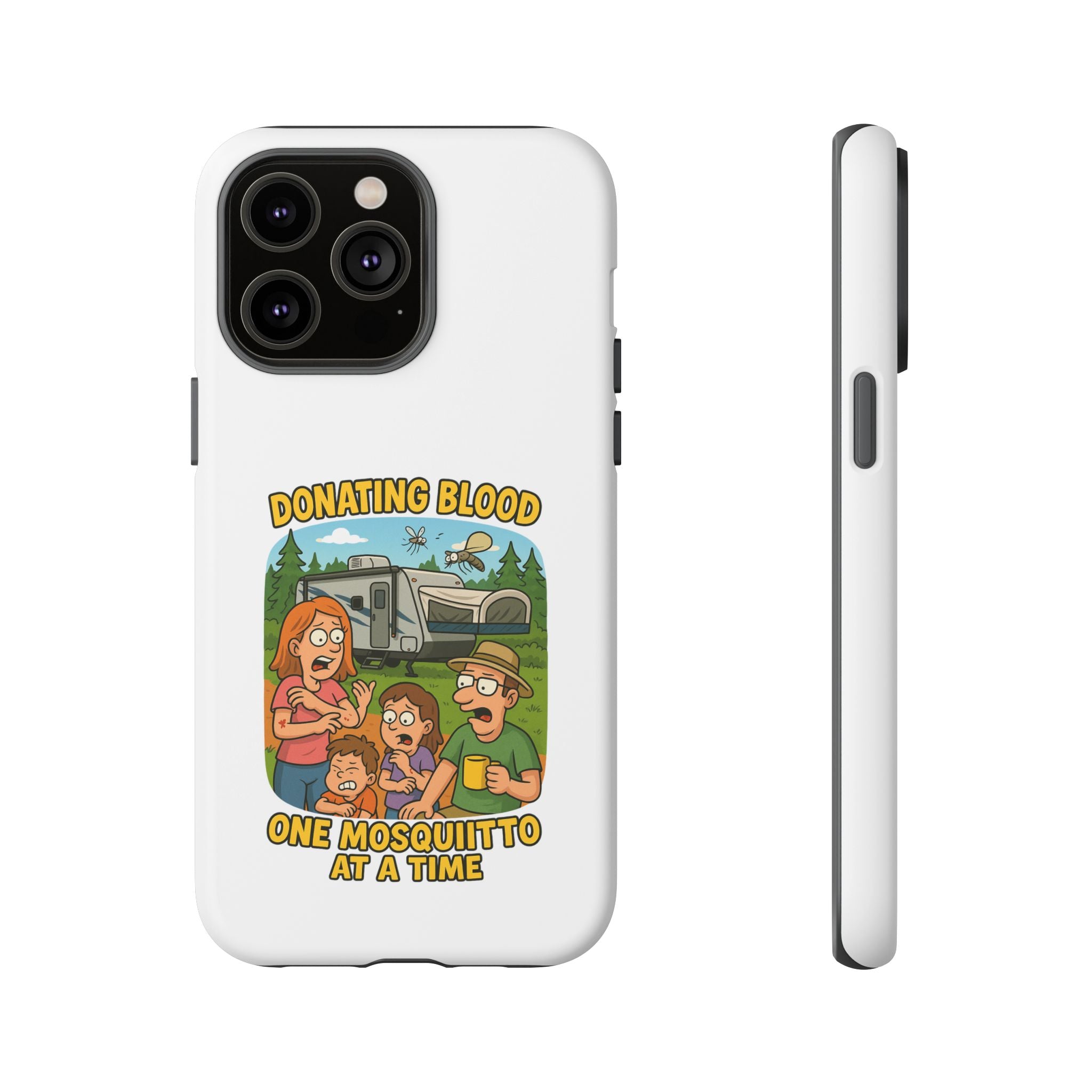 Humorous Phone Case - Donating Blood Mosquito Design, Funny Gift for Nurses, Outdoor Lovers, Eco-Friendly Gift, Summer Fun