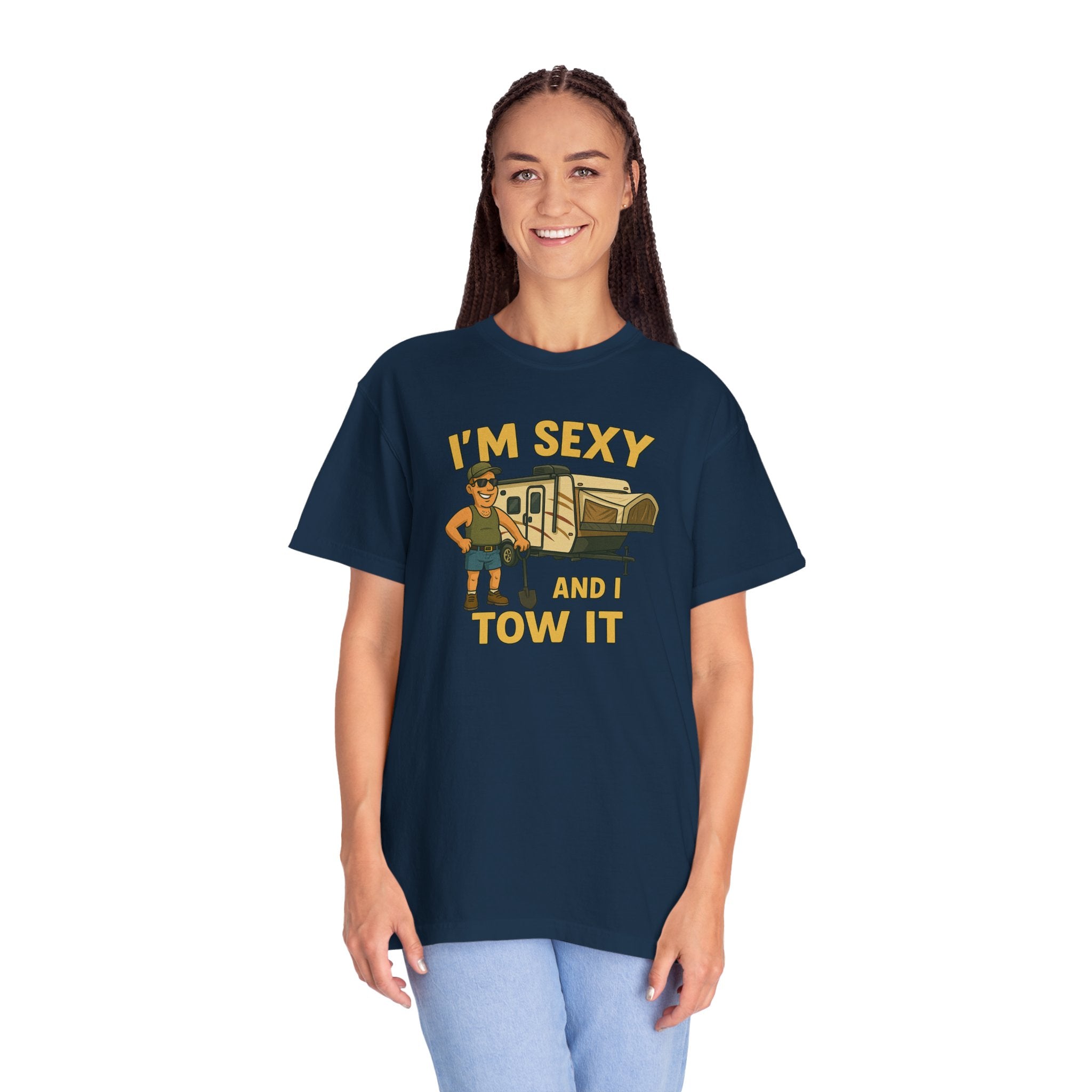 Playful Camping T-Shirt, I'm Sexy and I Tow It Tee, Unisex Outdoor Shirt, Funny Gift for RV Lovers, Travel T-Shirt, Casual Summer Wear