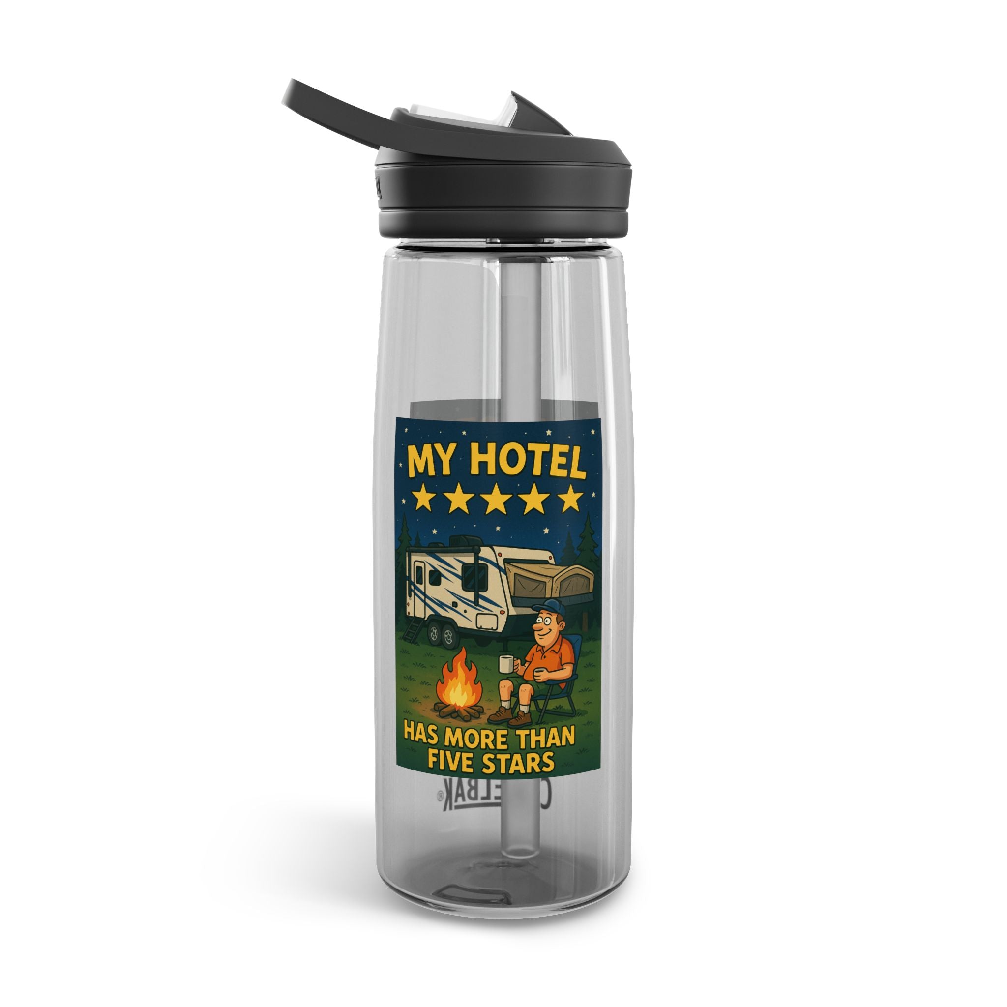 Camping Water Bottle with Inspirational Camping Quote, 20oz|25oz Camp Flask, Outdoor Gear, Travel Mug, Hiking Bottle, Adventure Gift
