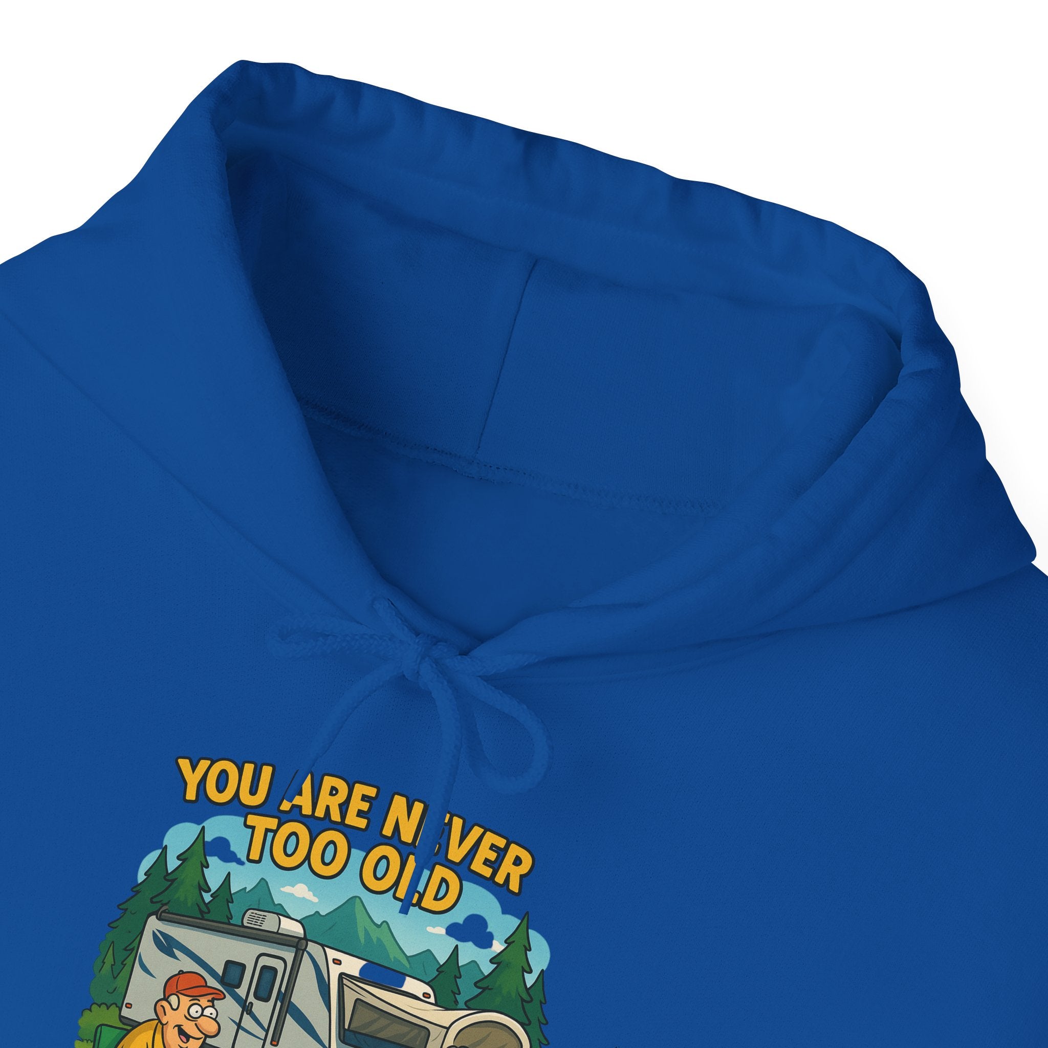 Campfire Adventure Hoodie - 'You Are Never Too Old to Play' Sweatshirt