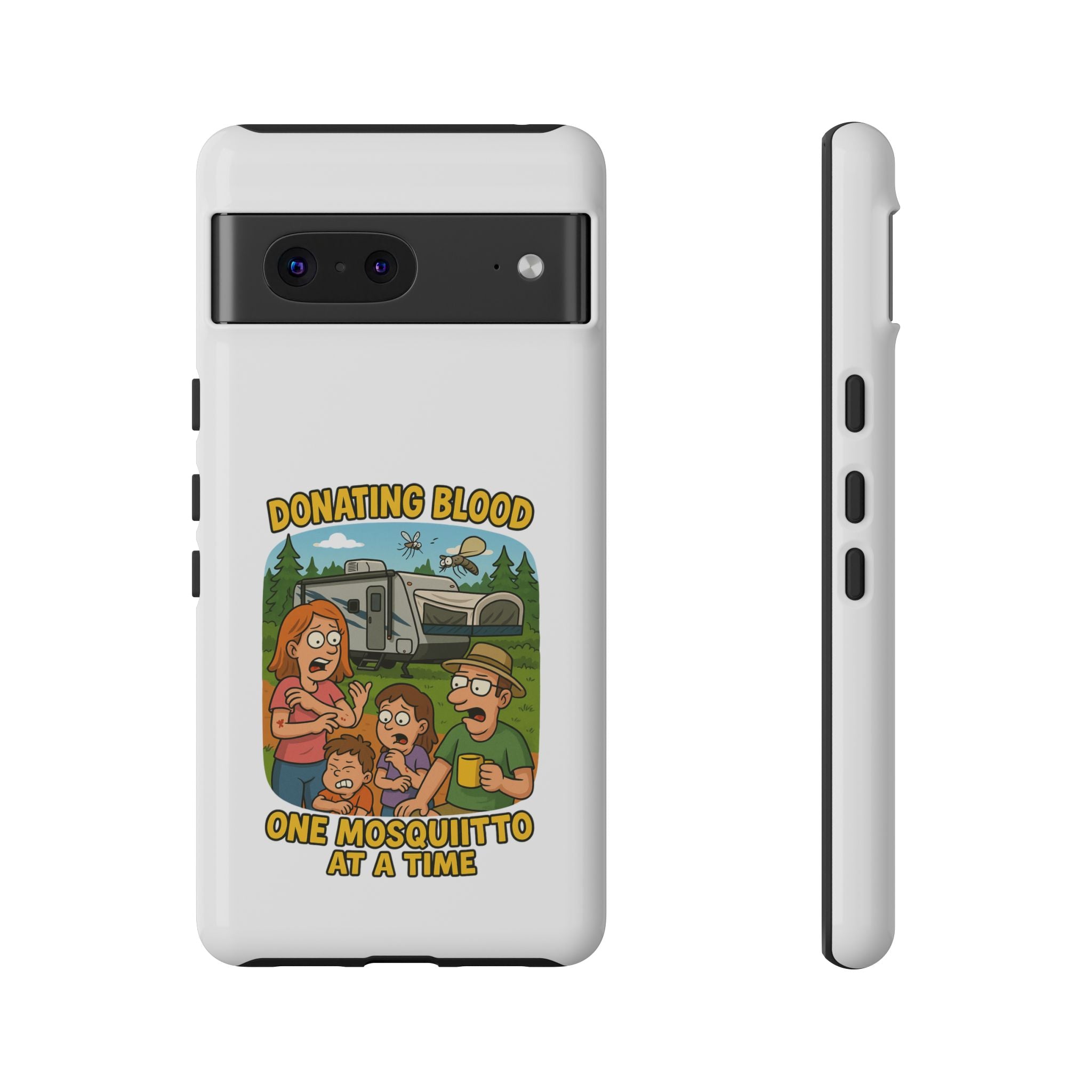 Humorous Phone Case - Donating Blood Mosquito Design, Funny Gift for Nurses, Outdoor Lovers, Eco-Friendly Gift, Summer Fun