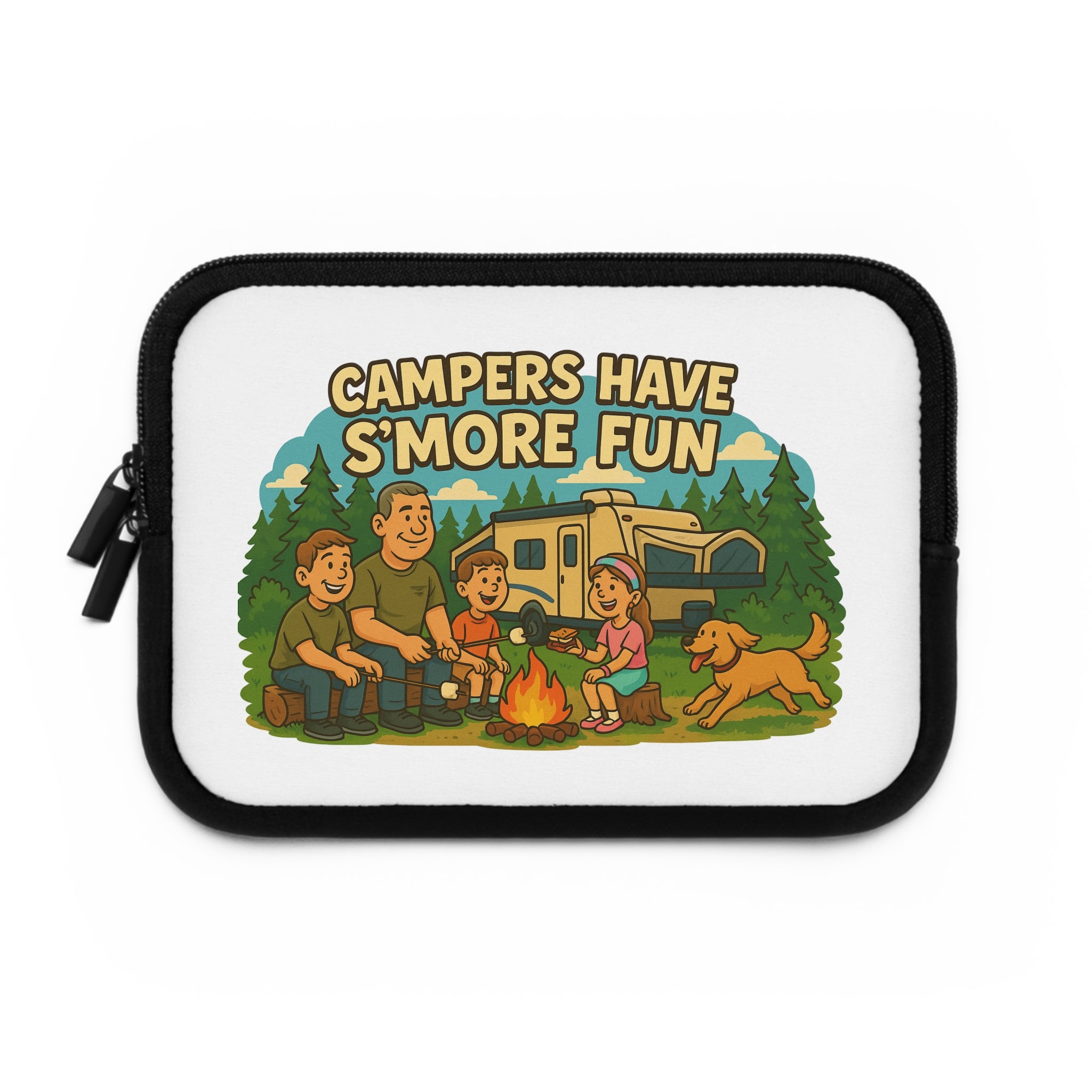 Campers Have S'more Fun Laptop Sleeve, Camping Accessory, Gifts for Campers, Outdoor Tech Case, Eco-Friendly Laptop Bag