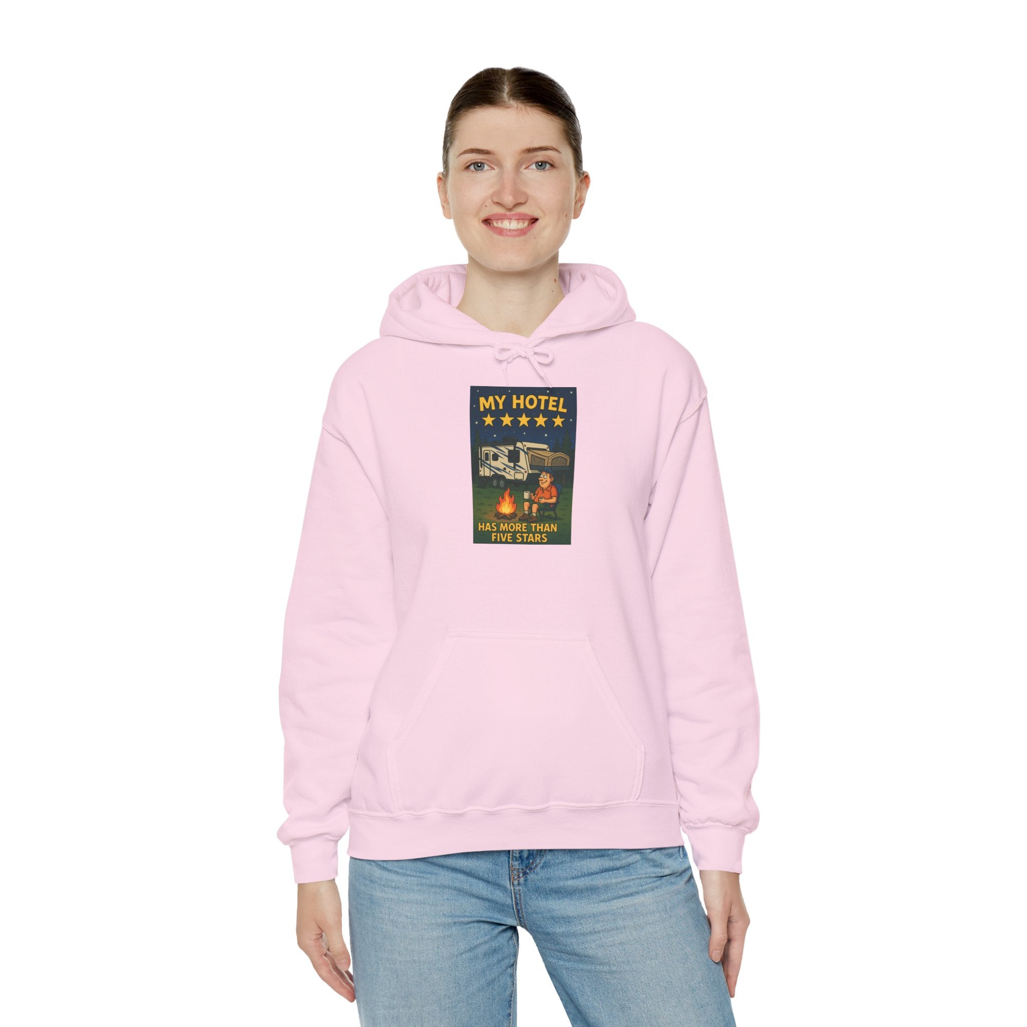 Cozy Camping Hoodie - My Hotel, Outdoor Adventure Apparel, Travel Gift, Nature Lovers Sweatshirt, Camping Gear