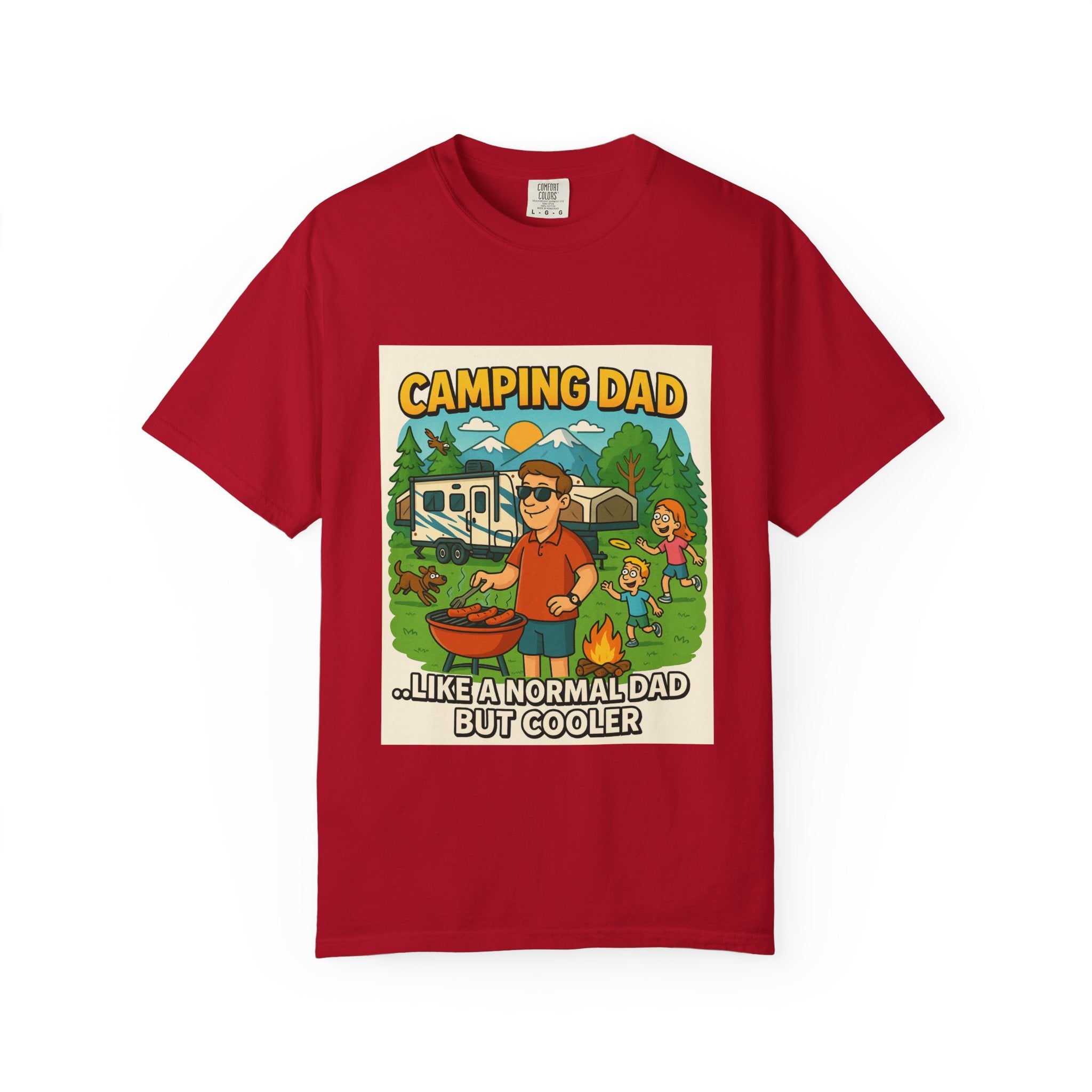 Camping Dad Unisex Garment-Dyed T-Shirt - Perfect for Family Outdoor Adventures