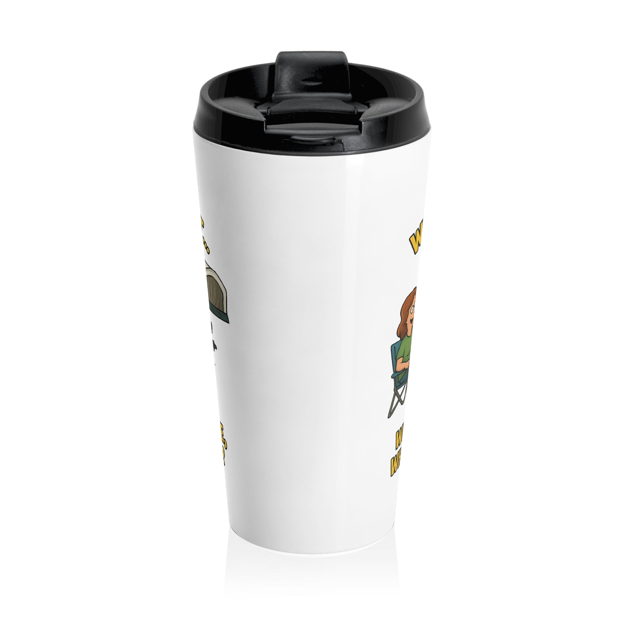 Camping Travel Mug, Funny Outdoor Coffee Cup, Gift for RV Lovers, Summer Adventure Mug, Outdoor Enthusiast Travel Mug