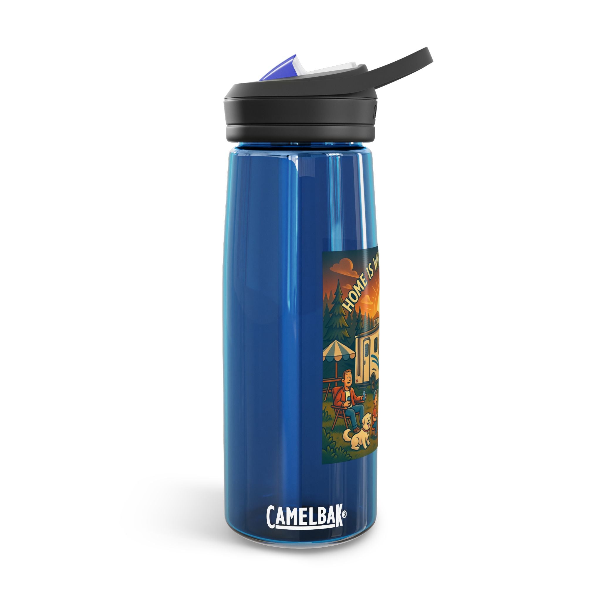 Campfire Adventures Water Bottle, RV Life, Outdoor Fun, Camping Gear, Hydration Bottle, Eco-Friendly Drinking