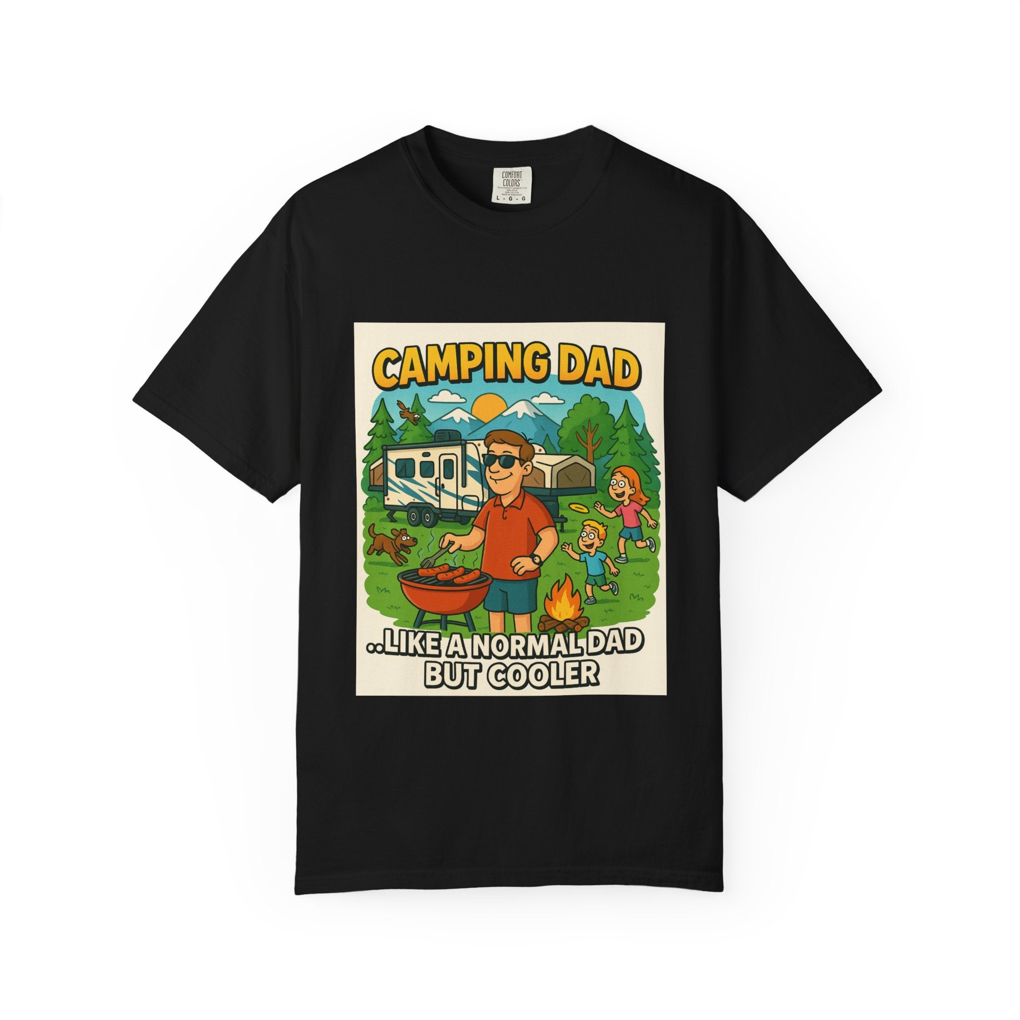 Camping Dad Unisex Garment-Dyed T-Shirt - Perfect for Family Outdoor Adventures