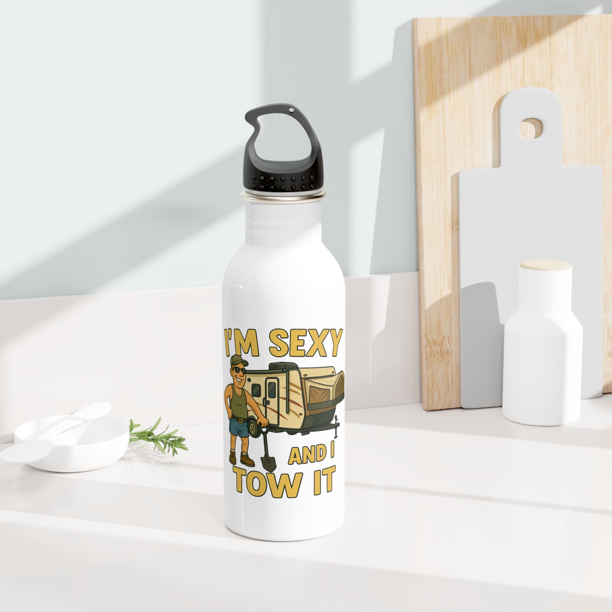 Funny Stainless Steel Water Bottle - Great for Campers, RV Lovers, Outdoor Adventures, Gifts for Him, Travel Mug