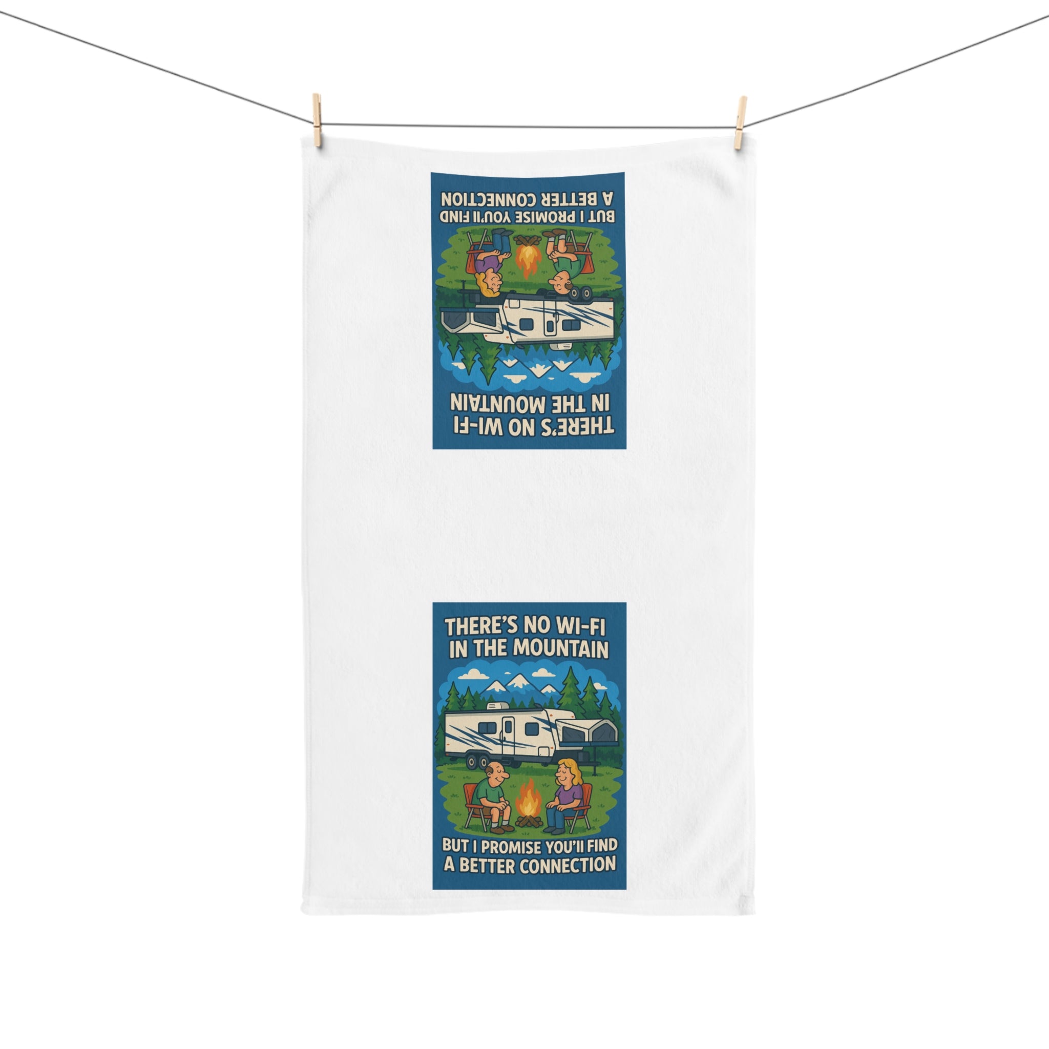Nature Lovers Hand Towel, Camping Gift, Outdoor Decor, Hospitality Towel, Unique Kitchen Towel