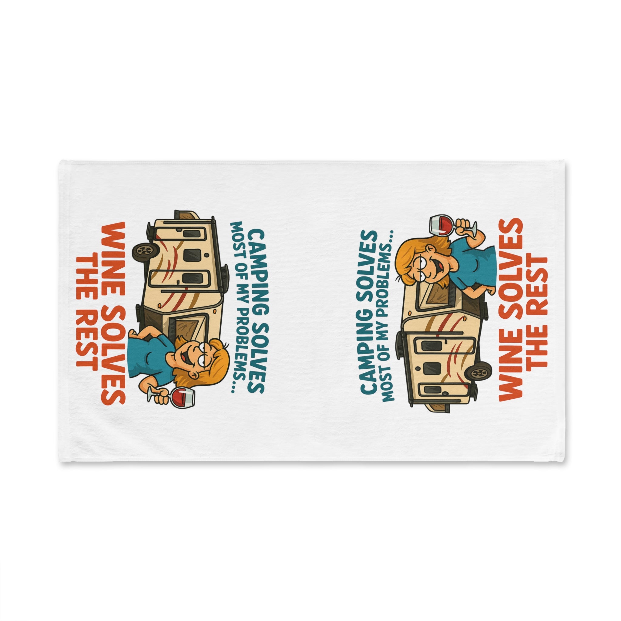 Wine Themed Camping Hand Towel, Perfect Gift for Campers, RV Lovers, Wine Enthusiasts, Kitchen Decor, Fun Homeware