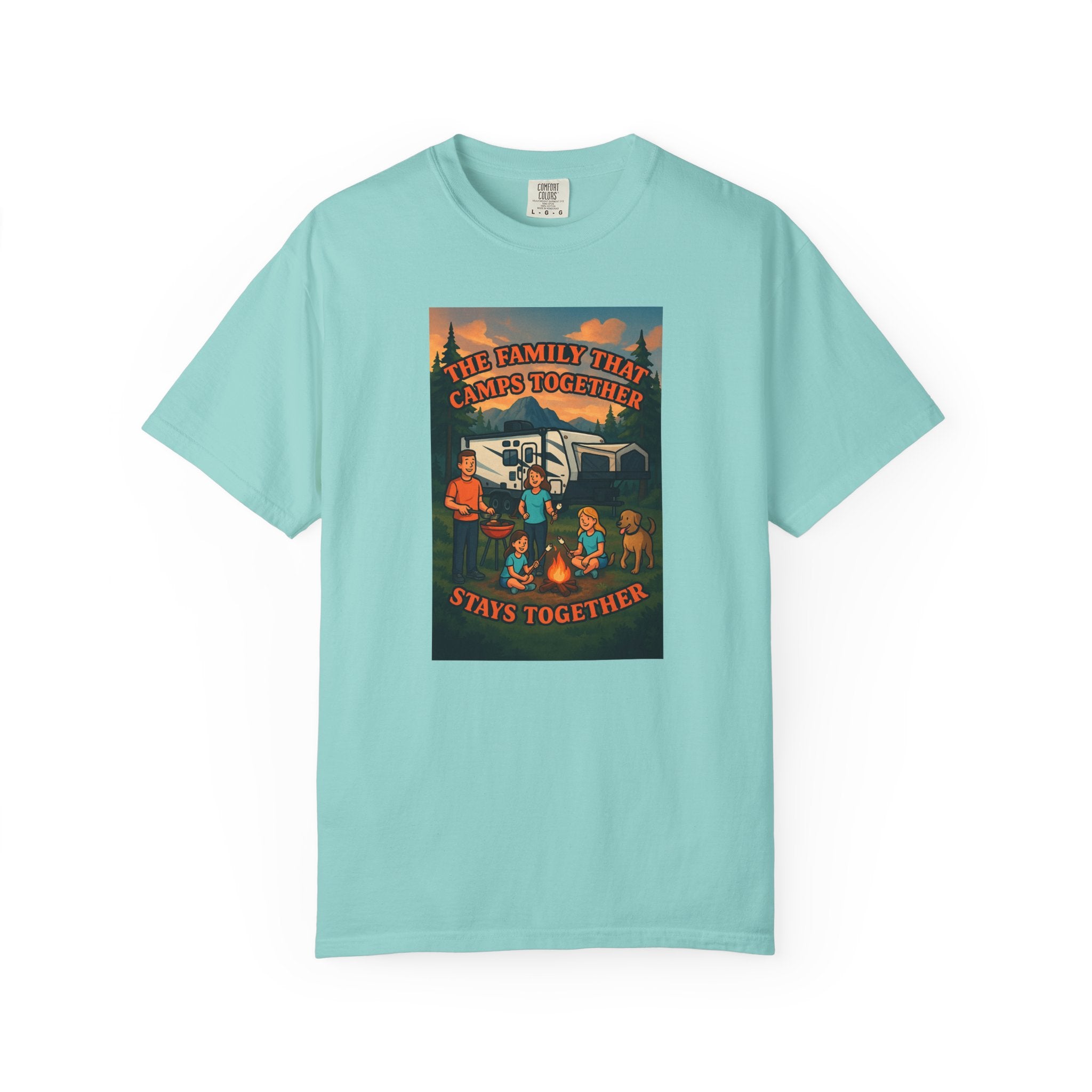 Family Camping T-shirt, Casual Outdoor Tee, Perfect for Family Gatherings, Summer Camp, Gift for Outdoor Lovers, Relaxed Fit Tee