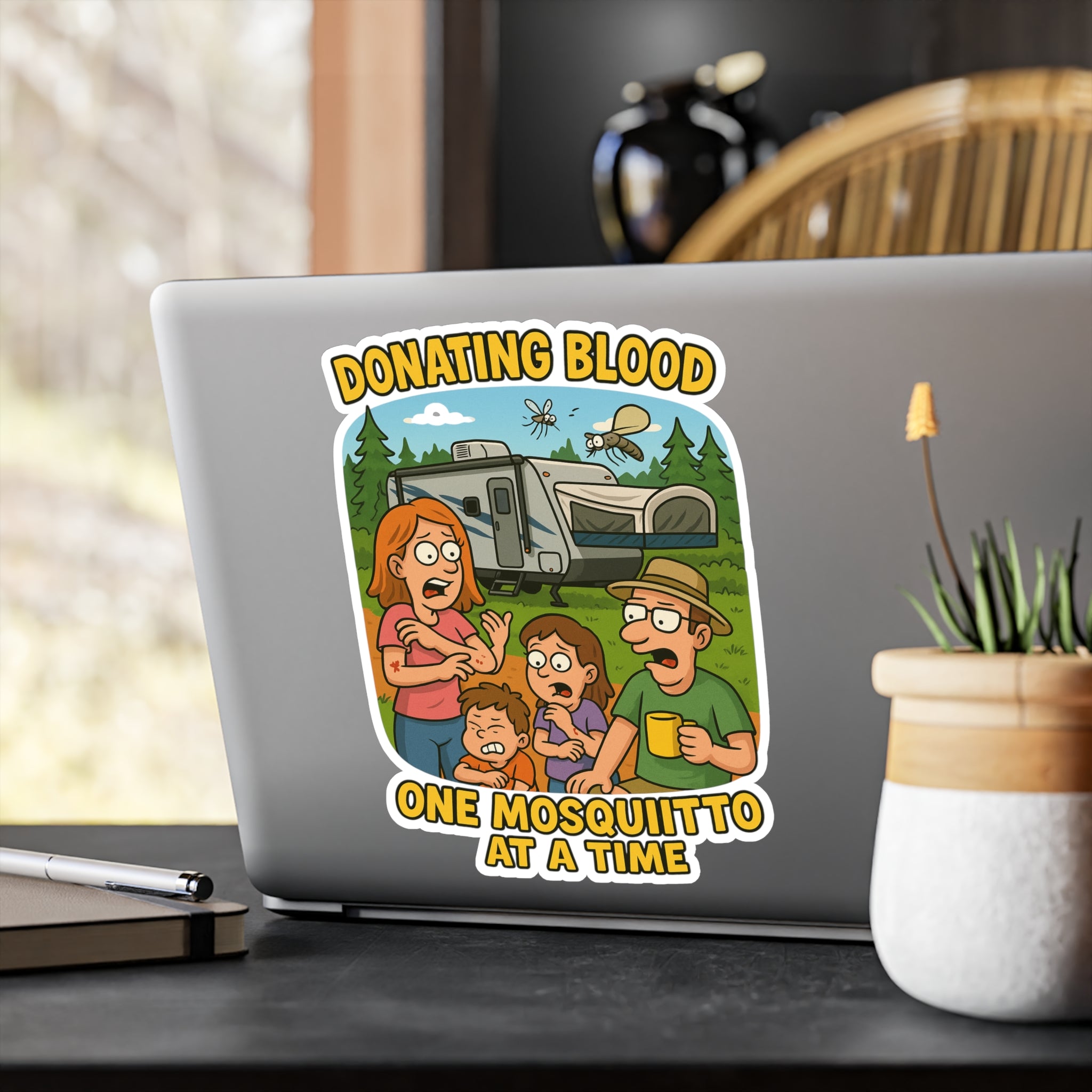 Humorous Vinyl Decals for Outdoor Lovers, Camping Stickers, Fun Stickers, Cartoons, Outdoor Humor, Gift for Campers