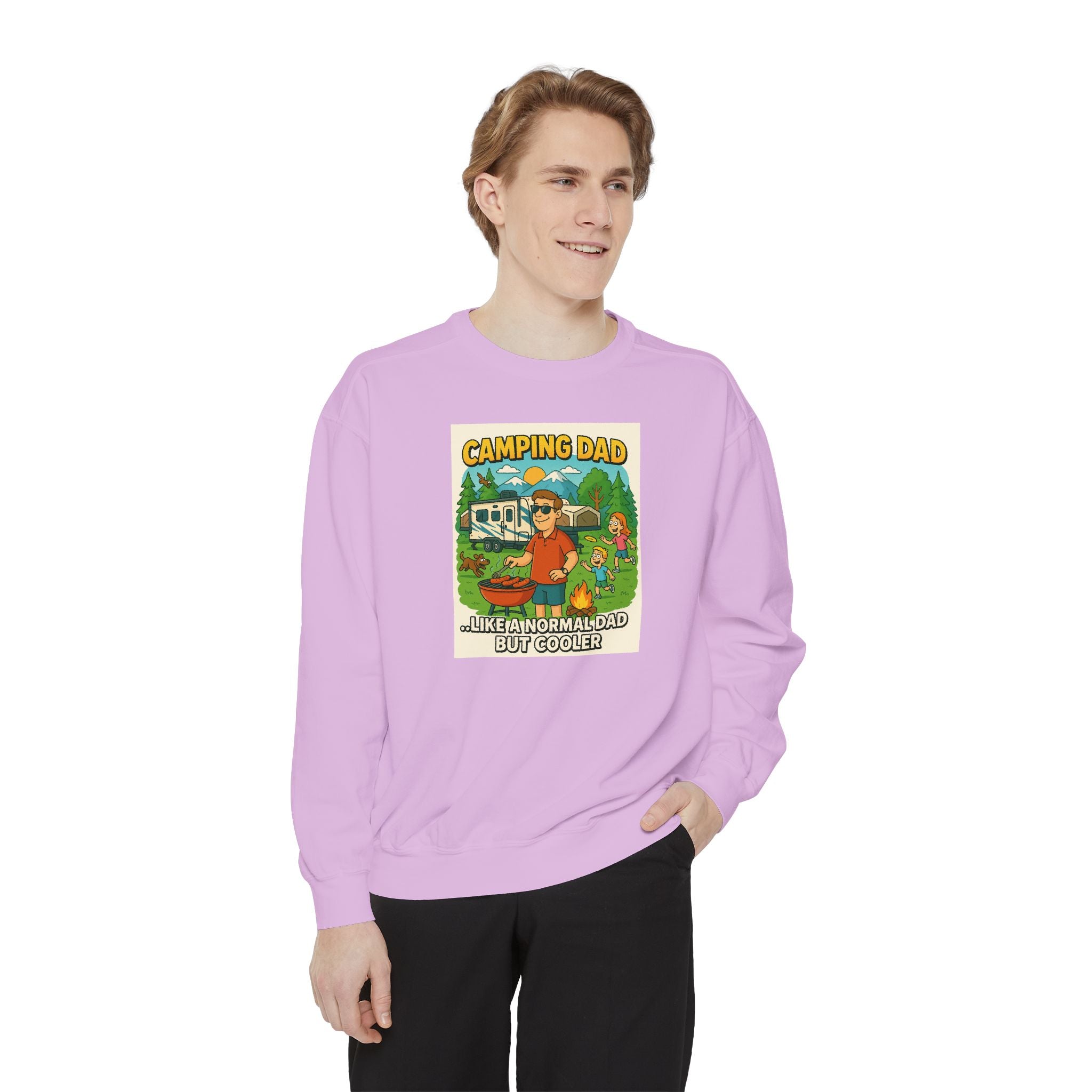 Camping Dad Unisex Garment-Dyed Sweatshirt