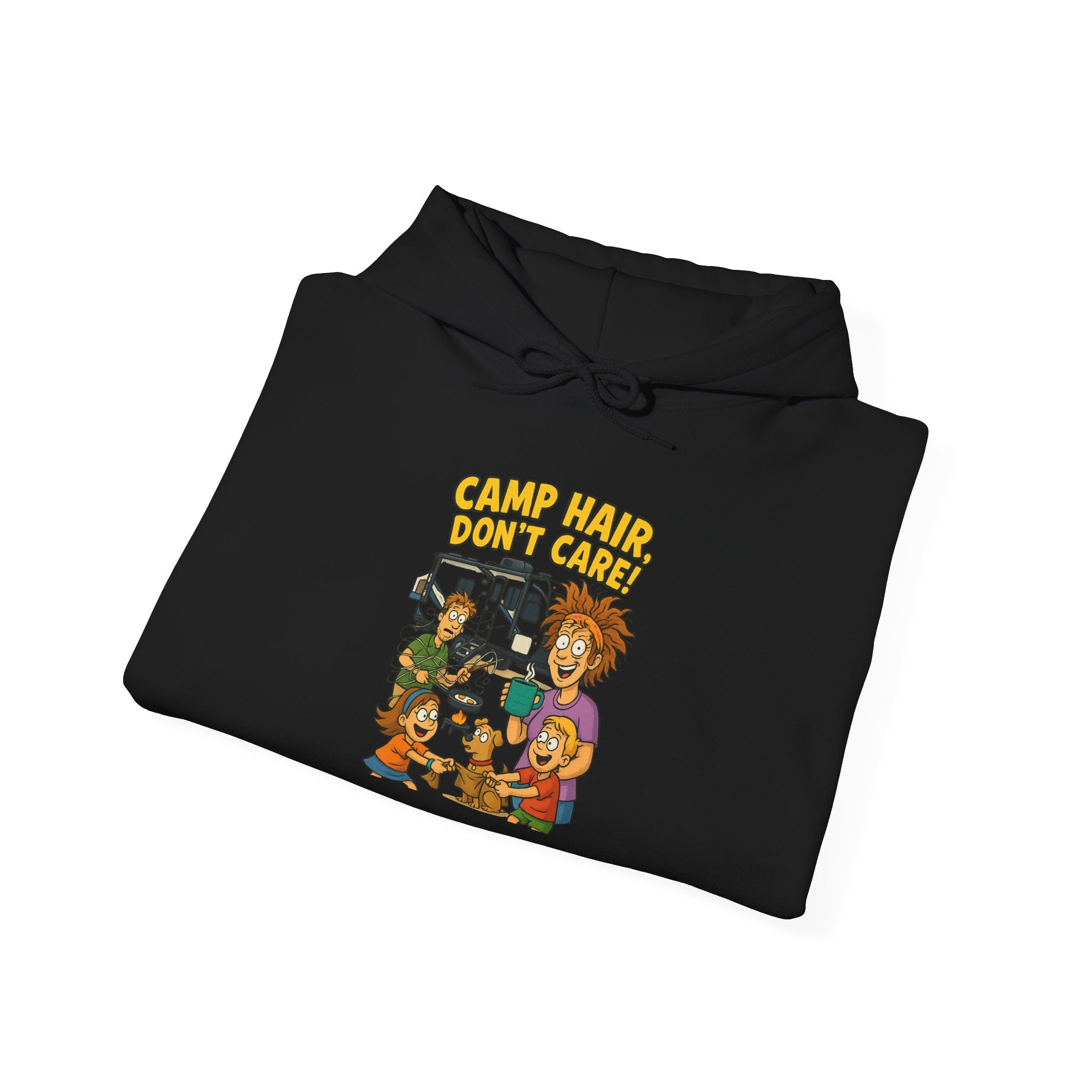 Camp Vibes Unisex Hooded Sweatshirt - Cozy, Funny Gift, Summer Nights, Outdoor Adventure, Camping Apparel