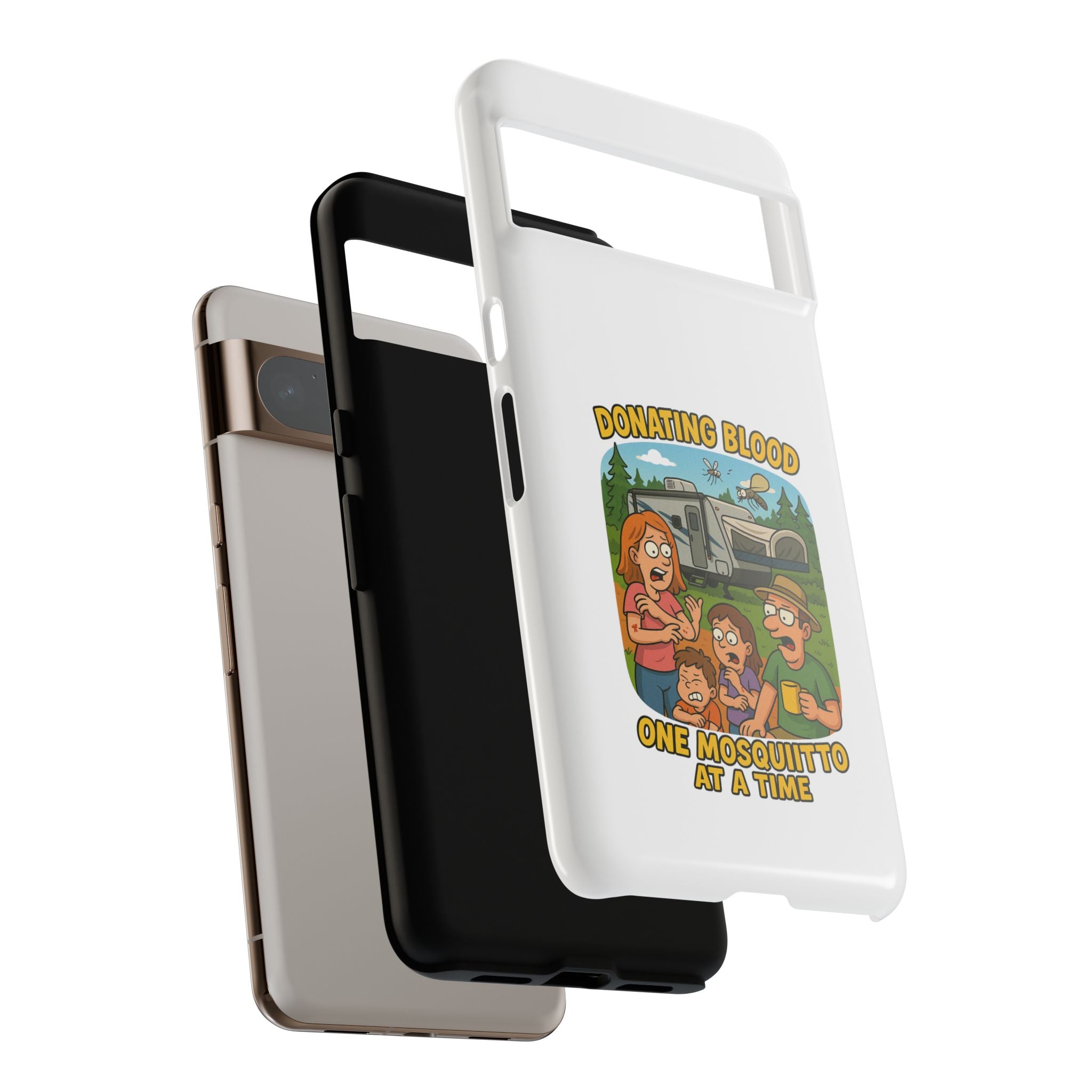 Humorous Phone Case - Donating Blood Mosquito Design, Funny Gift for Nurses, Outdoor Lovers, Eco-Friendly Gift, Summer Fun