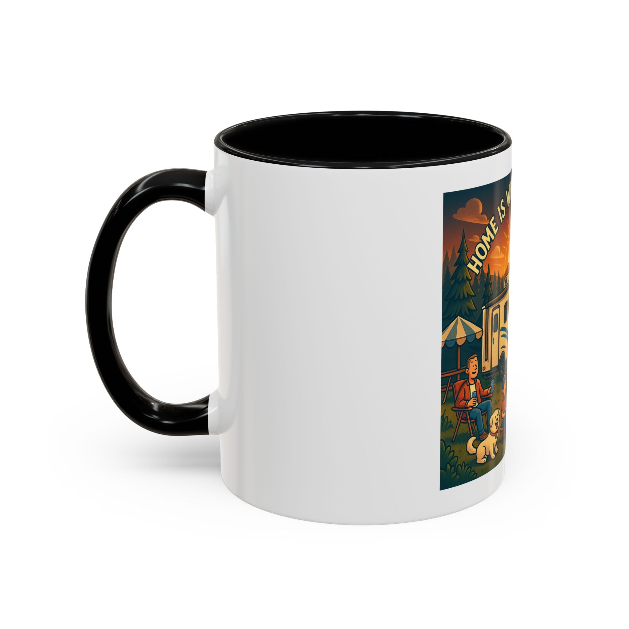 Camping Coffee Mug, Home is Where You Park It, RV Life Mug, Adventure Gift, Outdoor Enthusiast Drinkware