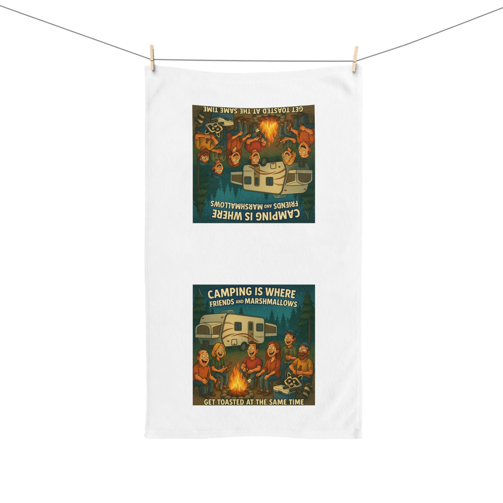 Camping Themed Hand Towel - Perfect for Campers, Outdoor Enthusiasts, & Gifts for Adventurers | Cute Kitchen Towel, Fun Camping Decor, [...]