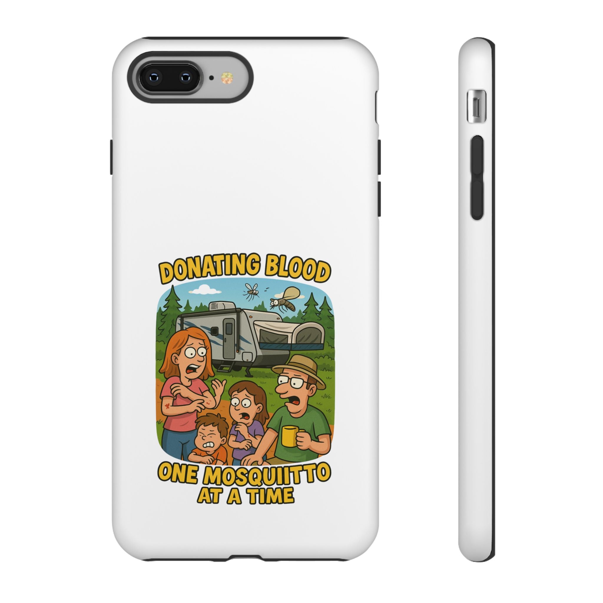 Humorous Phone Case - Donating Blood Mosquito Design, Funny Gift for Nurses, Outdoor Lovers, Eco-Friendly Gift, Summer Fun