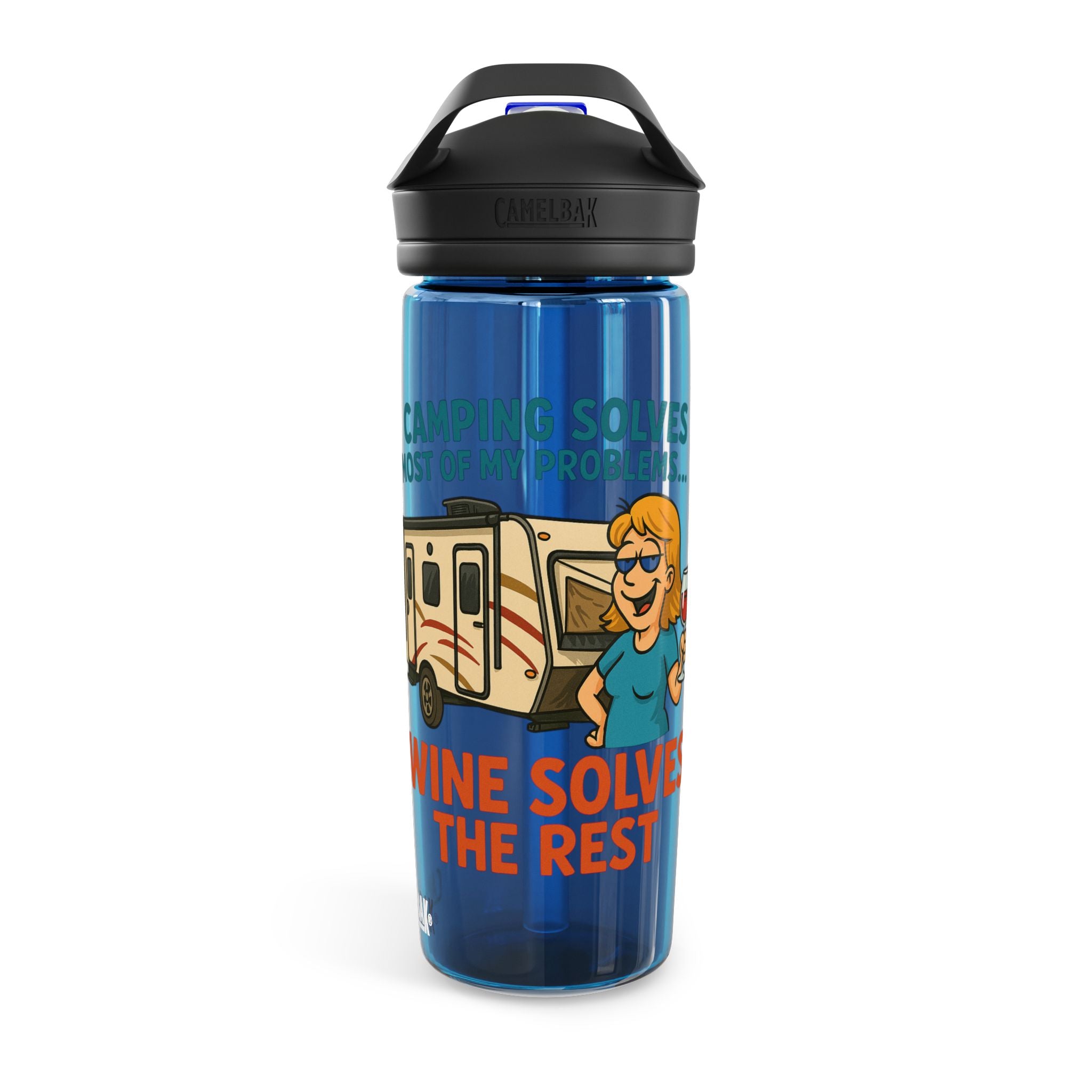 Camping Water Bottle with Fun Quote | Travel Mug, Outdoor Gear, Gift for Campers, Hydration Bottle, Adventure Accessory