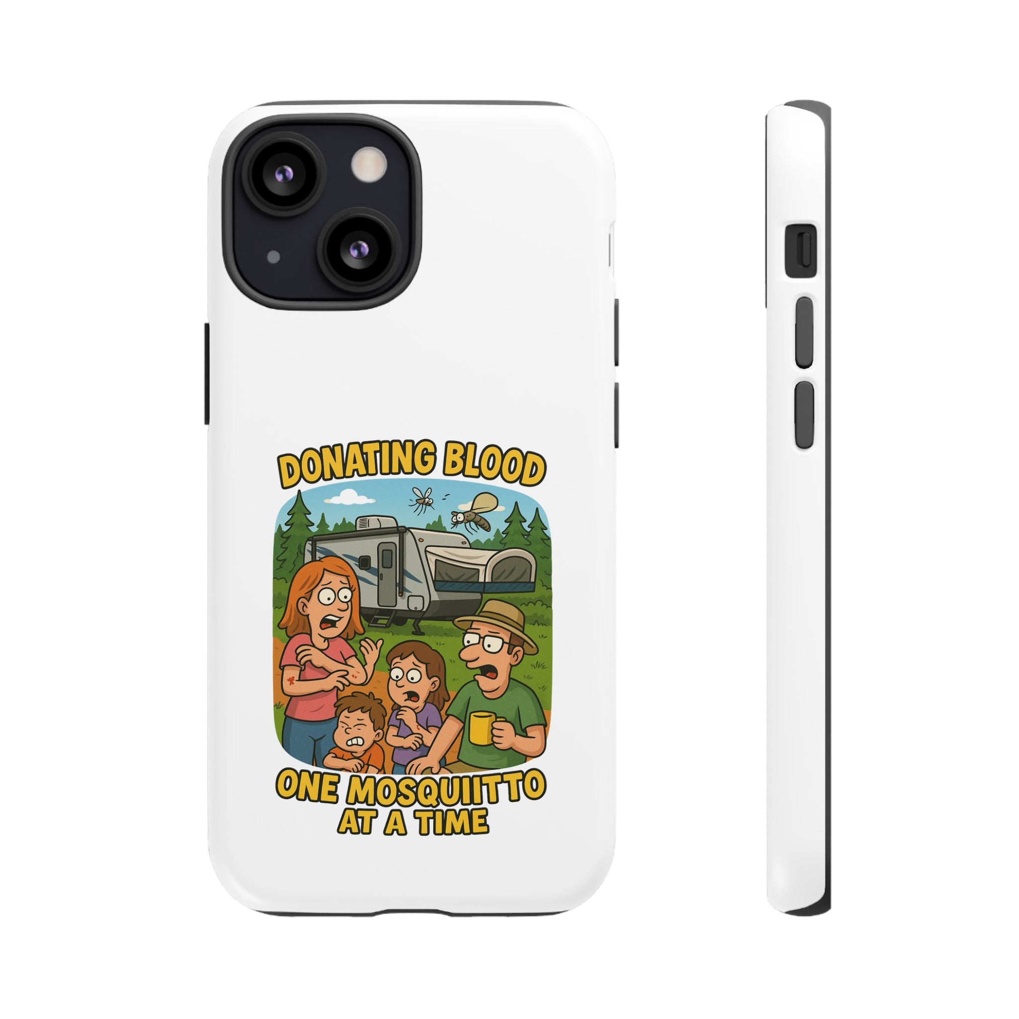 Humorous Phone Case - Donating Blood Mosquito Design, Funny Gift for Nurses, Outdoor Lovers, Eco-Friendly Gift, Summer Fun