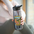 Fun Cartoon Water Bottle, Quirky Drinkware, Motivational Hydration, Eco-Friendly Gift, Ideal for Campers, Perfect for Summer, Donation Theme