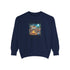 Unisex Garment-Dyed Sweatshirt - Camping is where friends and marshmallows get toasted at the same time