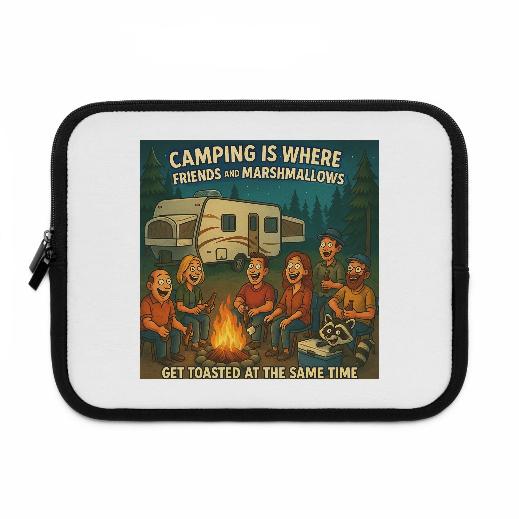 Camping-Themed Laptop Sleeve, Perfect for Nature Lovers, Get Toasted at the Same Time, Ideal Gift for Campers, Outdoor Enthusiasts, [...]