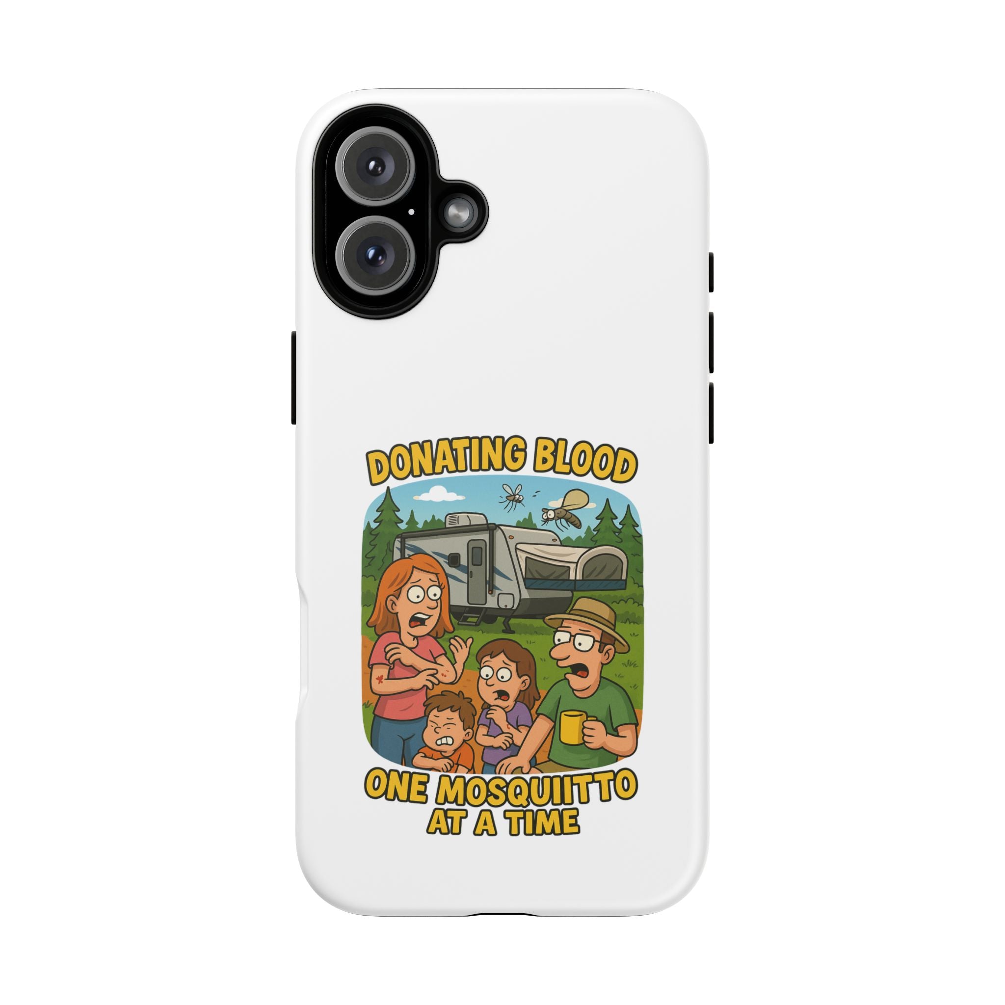 Humorous Phone Case - Donating Blood Mosquito Design, Funny Gift for Nurses, Outdoor Lovers, Eco-Friendly Gift, Summer Fun