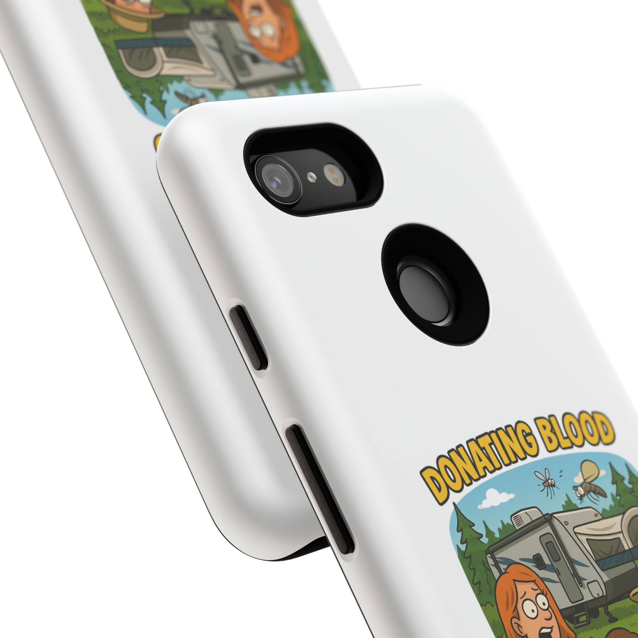 Humorous Phone Case - Donating Blood Mosquito Design, Funny Gift for Nurses, Outdoor Lovers, Eco-Friendly Gift, Summer Fun
