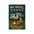Camping Humor Vinyl Decal, My Hotel Five Stars Sticker, RV Camping Gift, Fun Outdoors Décor, Travel Décal for Adventure Lovers