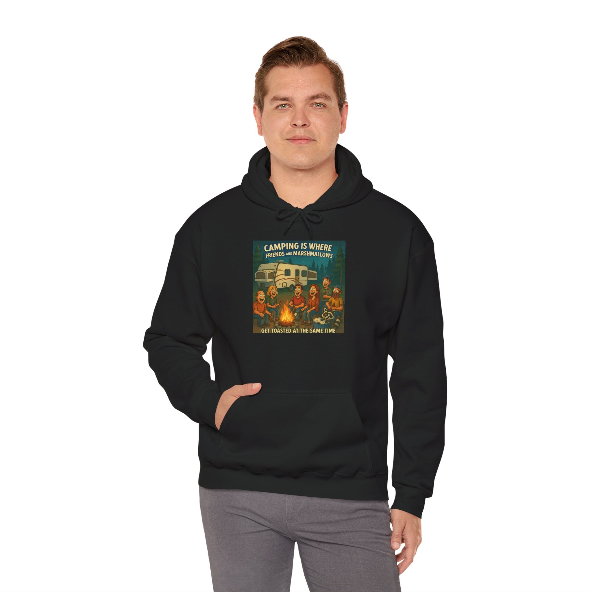 Vintage Camping Unisex Hooded Sweatshirt - Cozy Outdoor Lover Gift, Great for Campfire Nights, Adventure Apparel