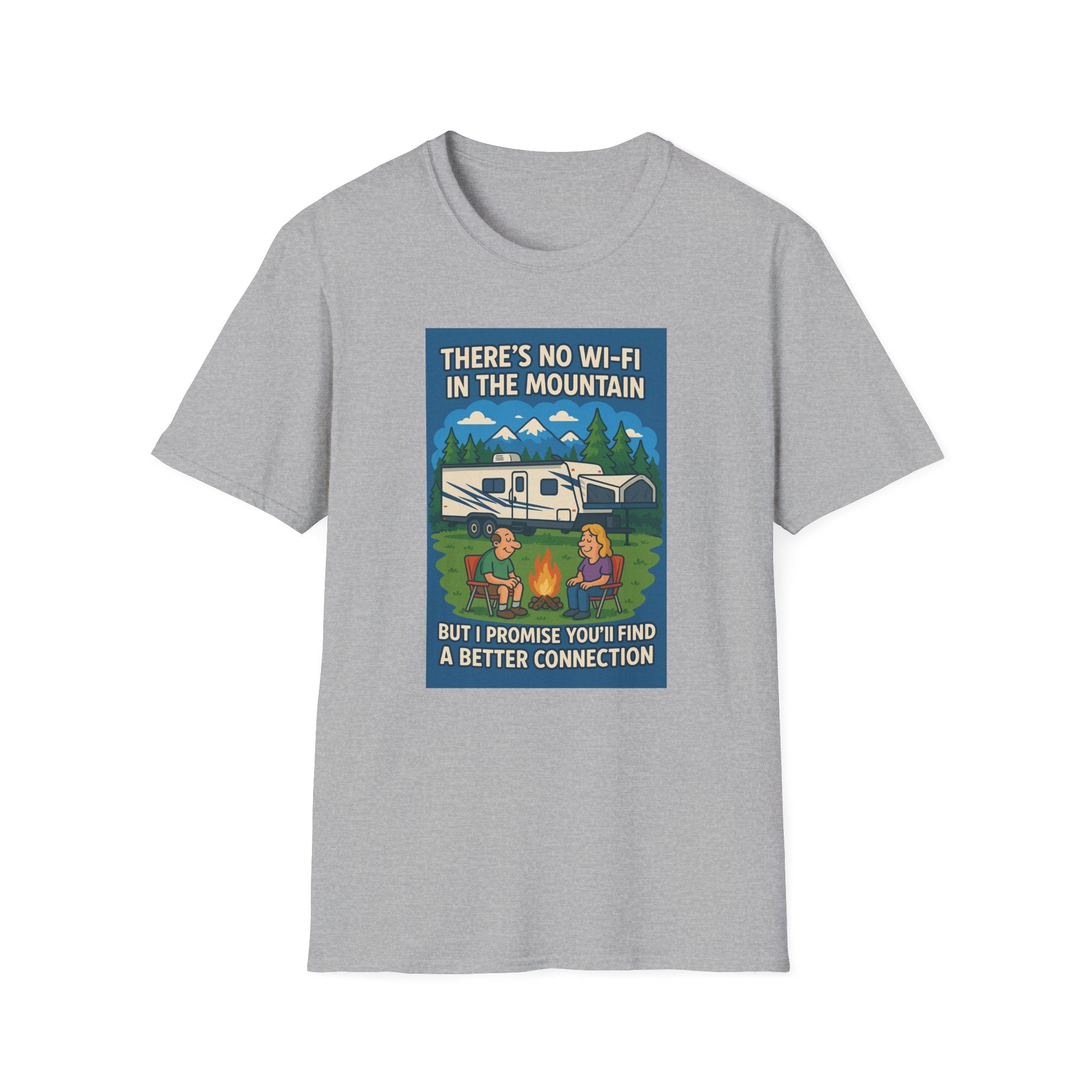 Camping Connection Unisex Softstyle T-Shirt - Fun Outdoor Adventure Tee