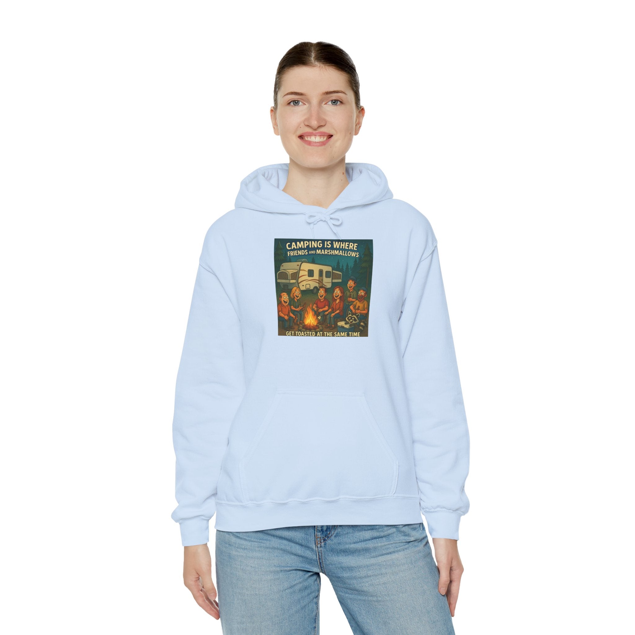 Vintage Camping Unisex Hooded Sweatshirt - Cozy Outdoor Lover Gift, Great for Campfire Nights, Adventure Apparel