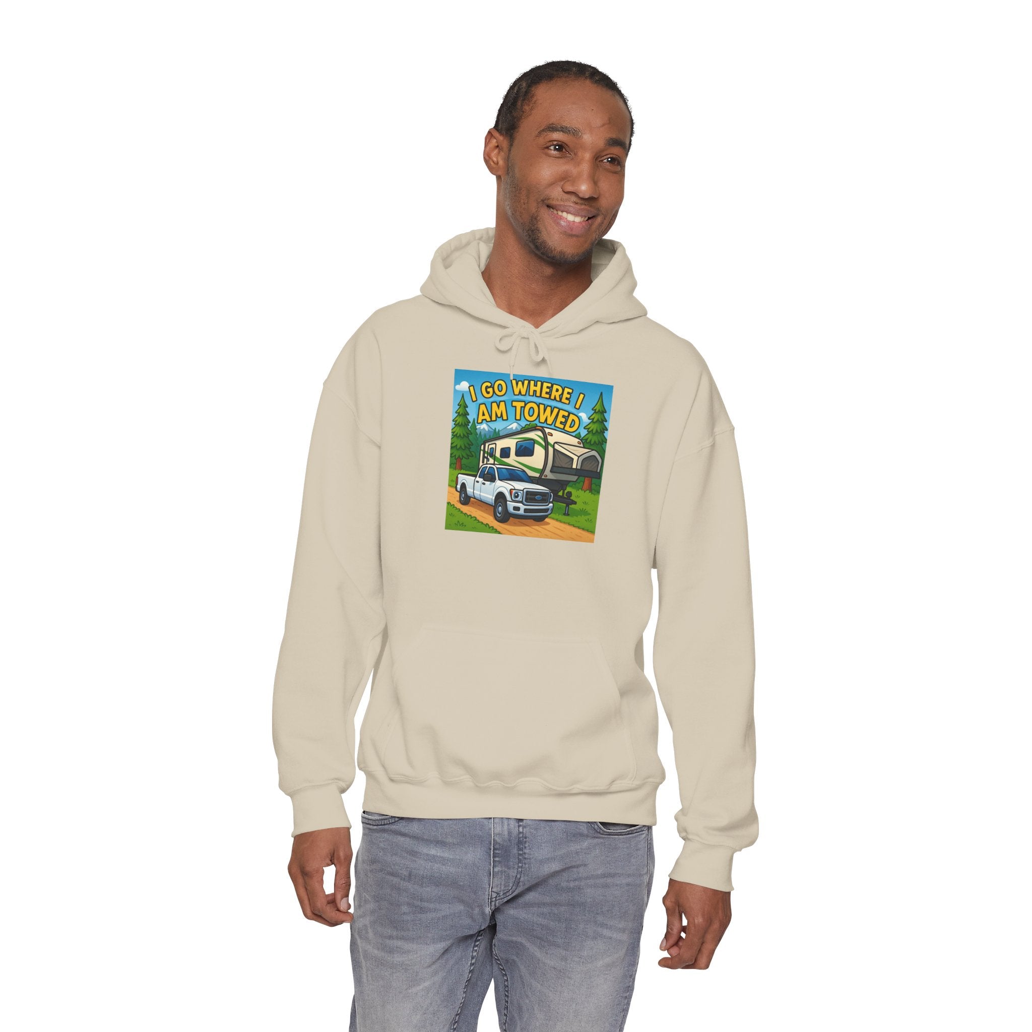 Adventure-Themed Hooded Sweatshirt - Perfect for Travel Enthusiasts, Camper Gifts, Cozy Outings, Outdoor Activities, Road Trip Essentials