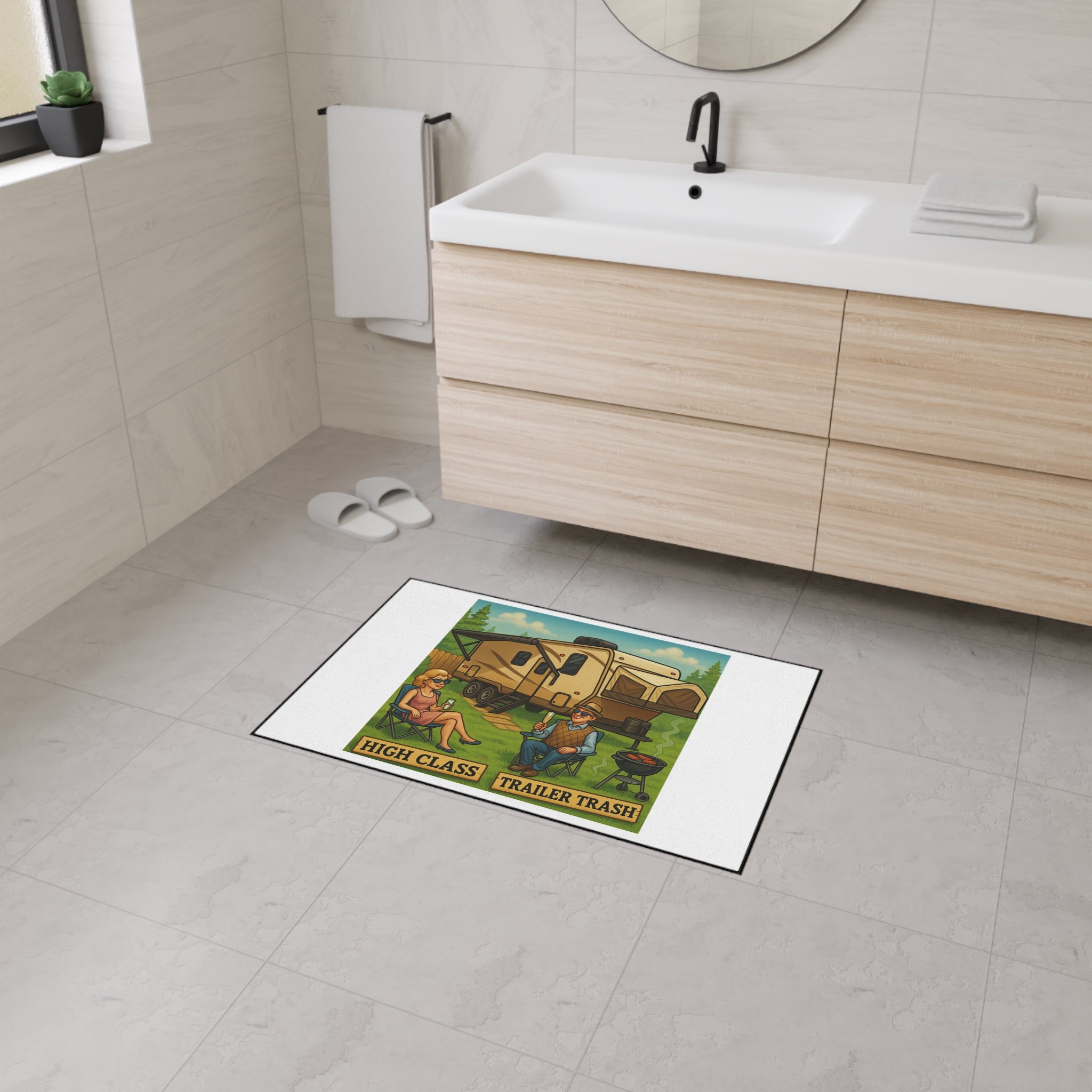 Funny High Class Trailer Trash Floor Mat