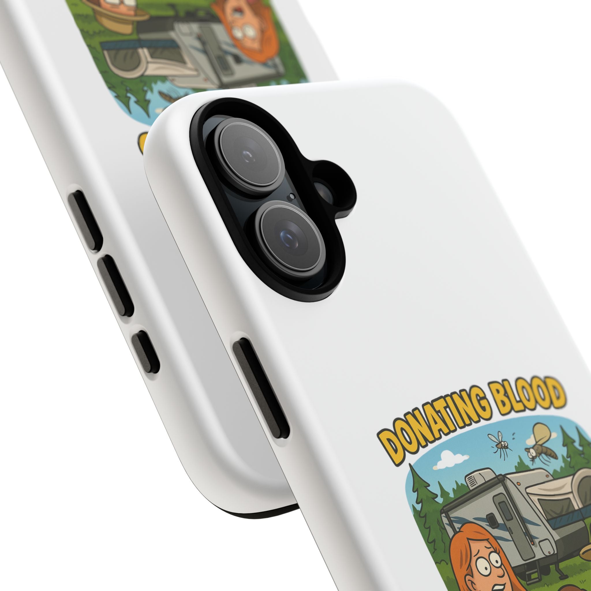 Humorous Phone Case - Donating Blood Mosquito Design, Funny Gift for Nurses, Outdoor Lovers, Eco-Friendly Gift, Summer Fun