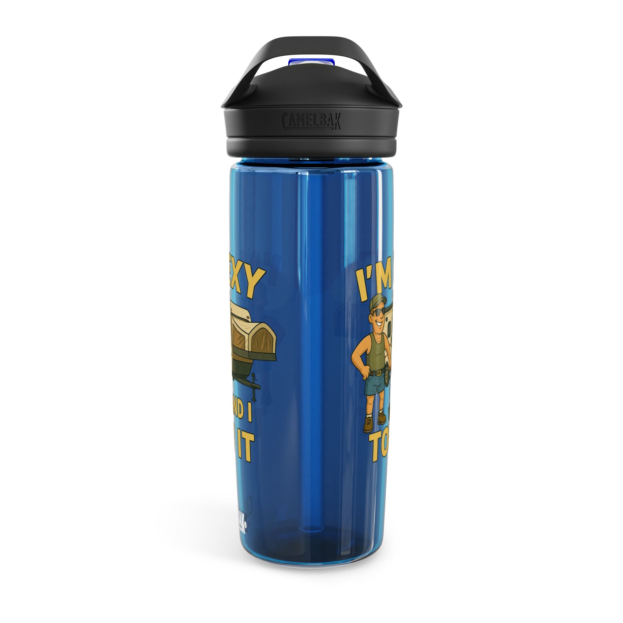 Funny Camper Water Bottle, 20oz/25oz, Outdoor Gear, Camping Gift, Humorous Hydration
