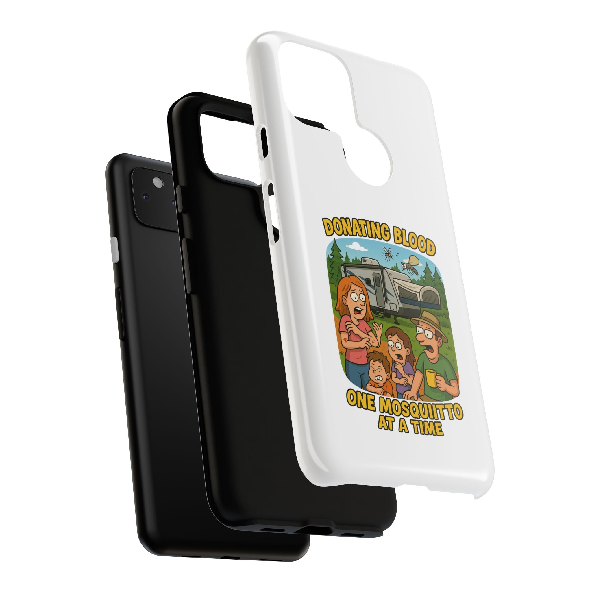 Humorous Phone Case - Donating Blood Mosquito Design, Funny Gift for Nurses, Outdoor Lovers, Eco-Friendly Gift, Summer Fun