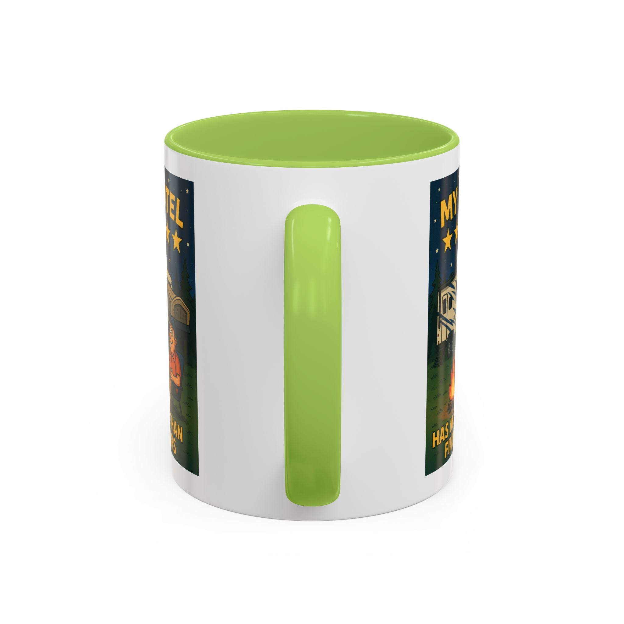 Camping-Themed Accent Coffee Mug | Perfect for RV Lovers, Campers, Travelers, Cozy Nights, Outdoor Adventures, Unique Gift Ideas