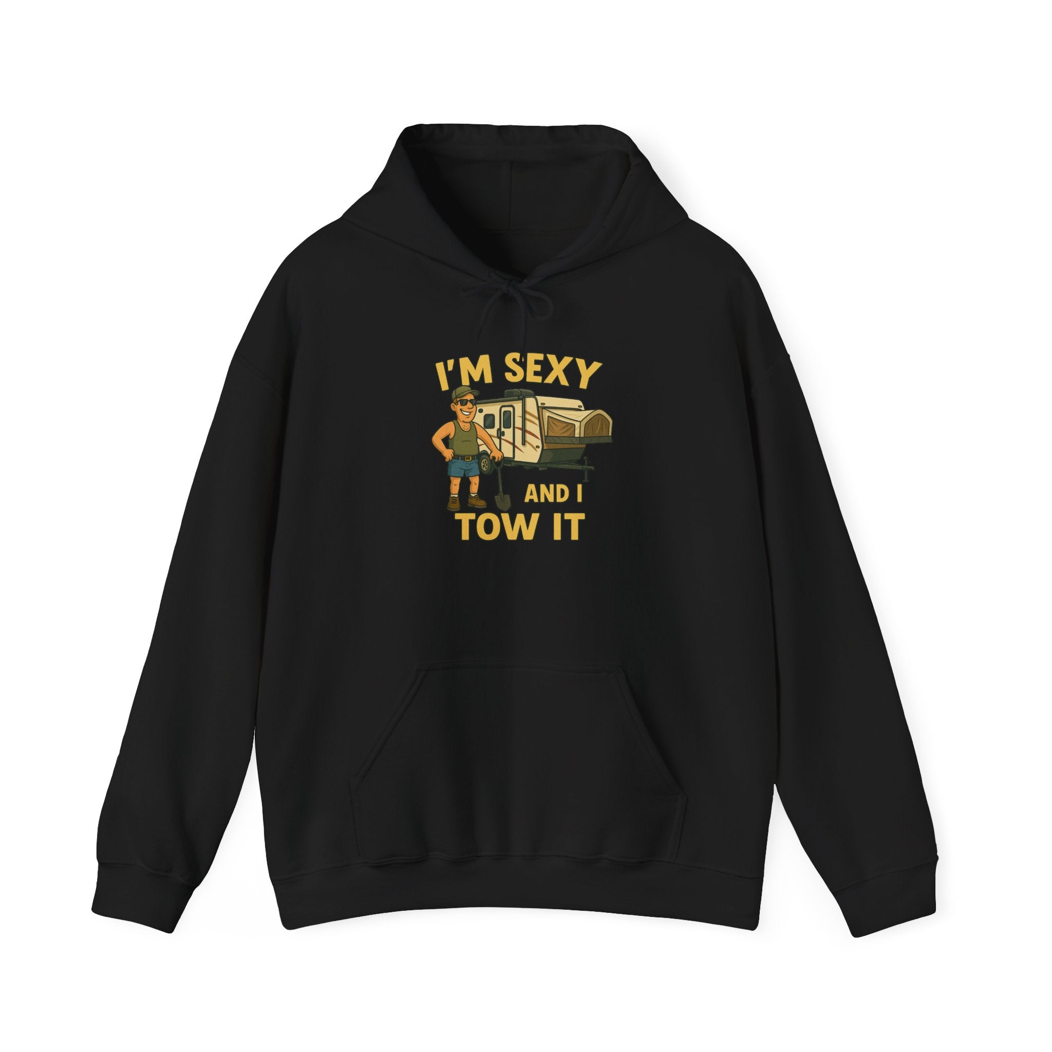 Funny Tow Truck Hoodie, Unisex Heavy Blend Sweatshirt, Gifts for Towing Enthusiasts, Quirky Casual Wear, Humor Apparel, Birthday Gift