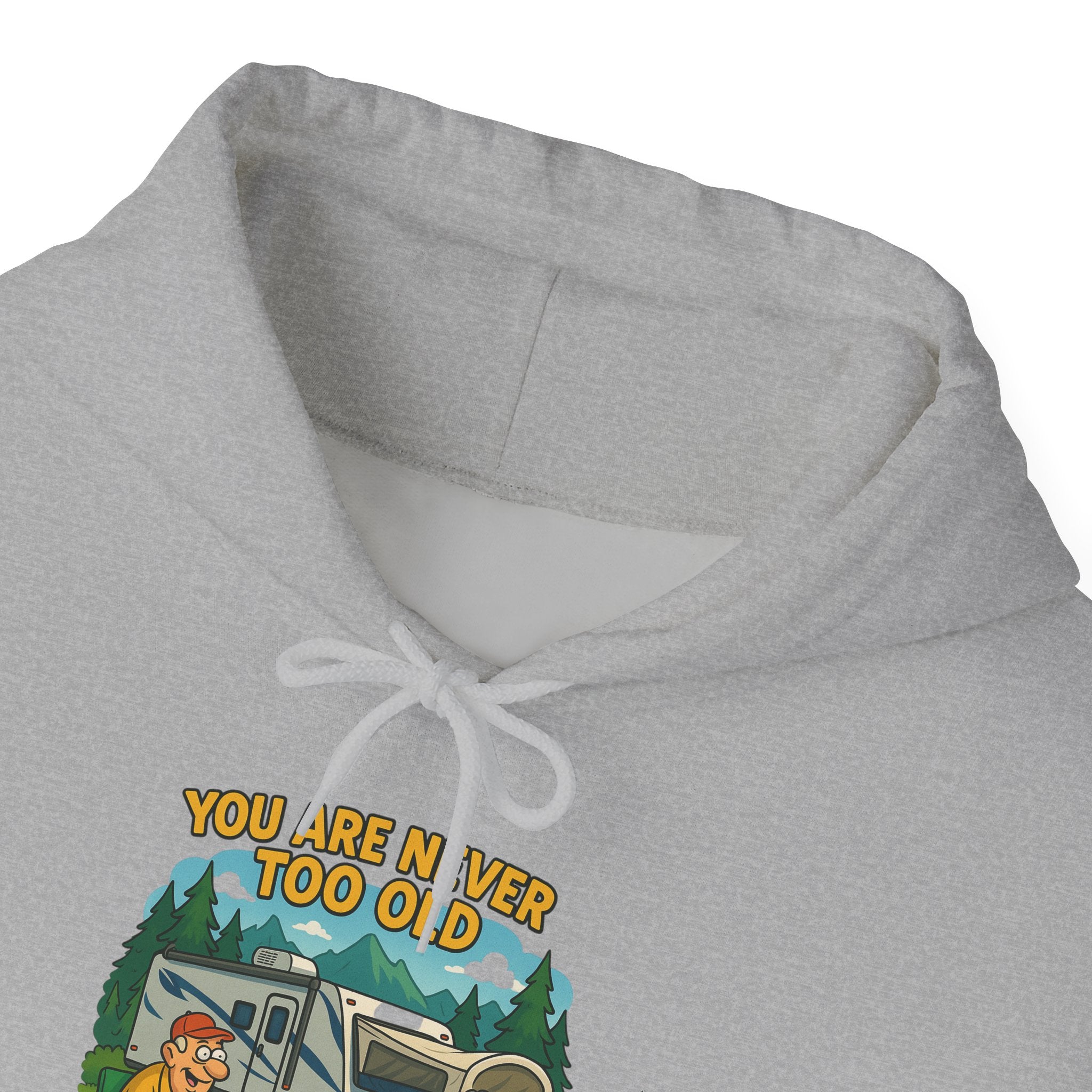 Campfire Adventure Hoodie - 'You Are Never Too Old to Play' Sweatshirt