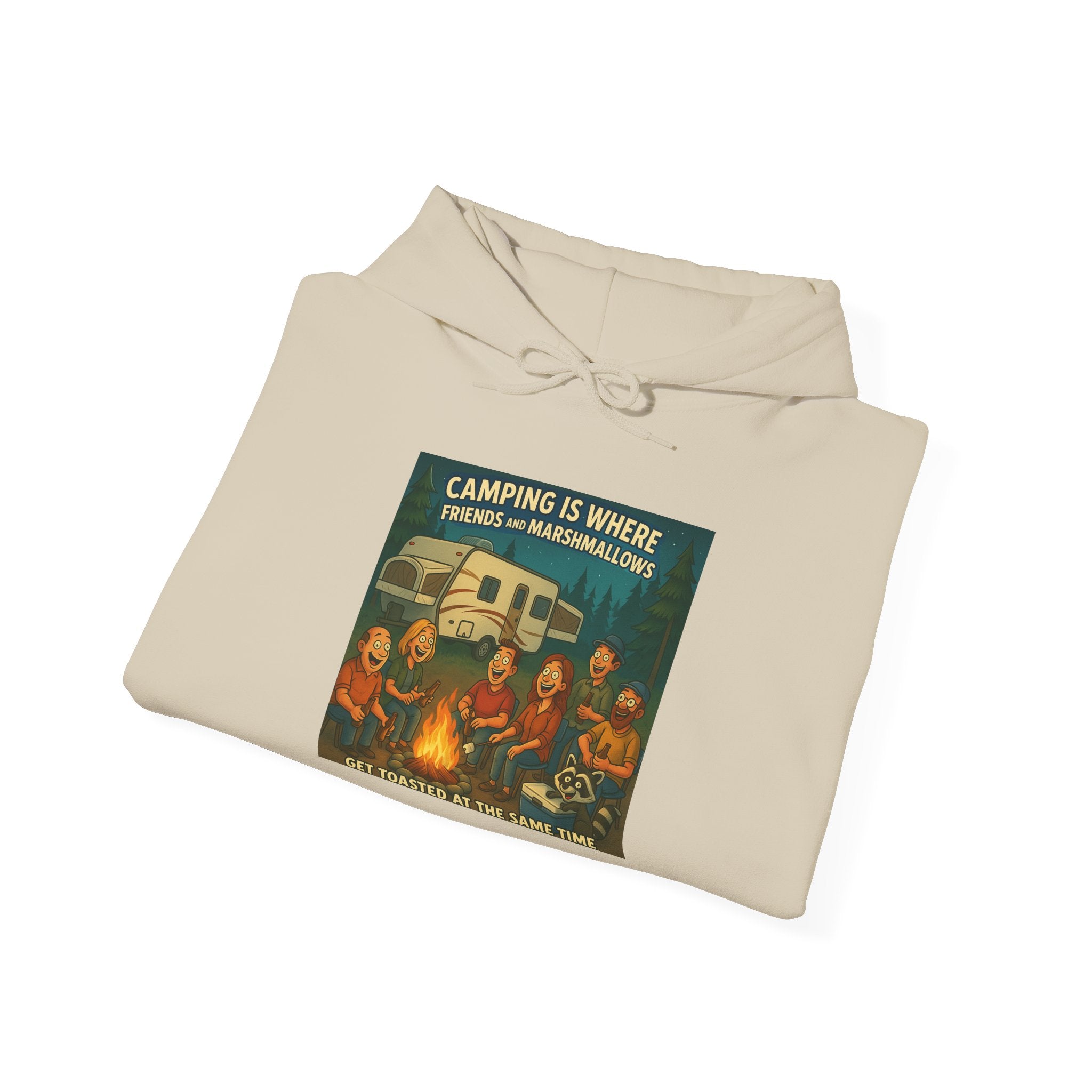 Vintage Camping Unisex Hooded Sweatshirt - Cozy Outdoor Lover Gift, Great for Campfire Nights, Adventure Apparel